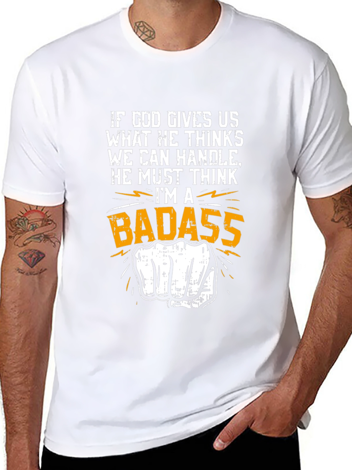 Badass Graphic Tee - Novelty Punch Design