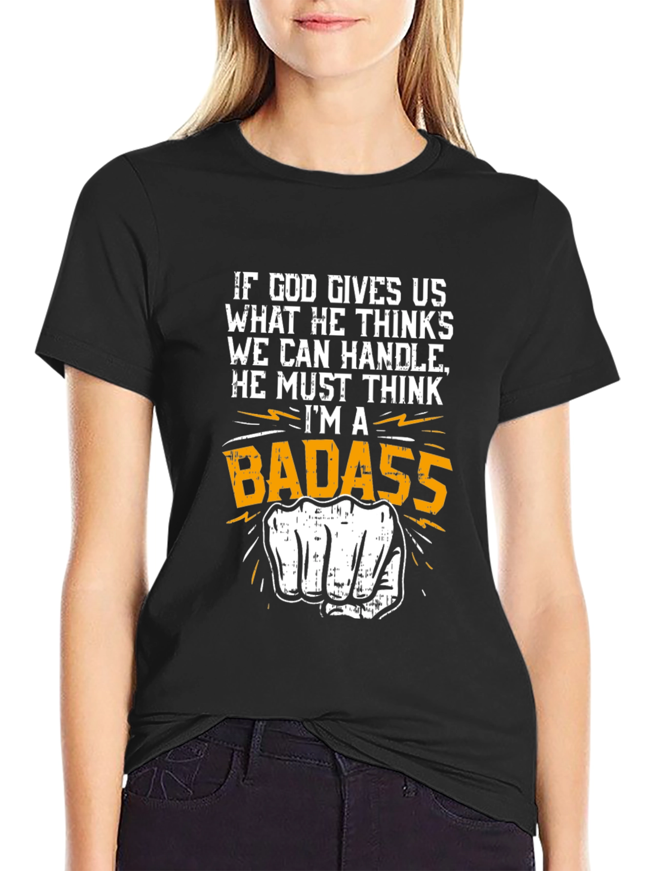 Badass Graphic Tee - Novelty Punch Design
