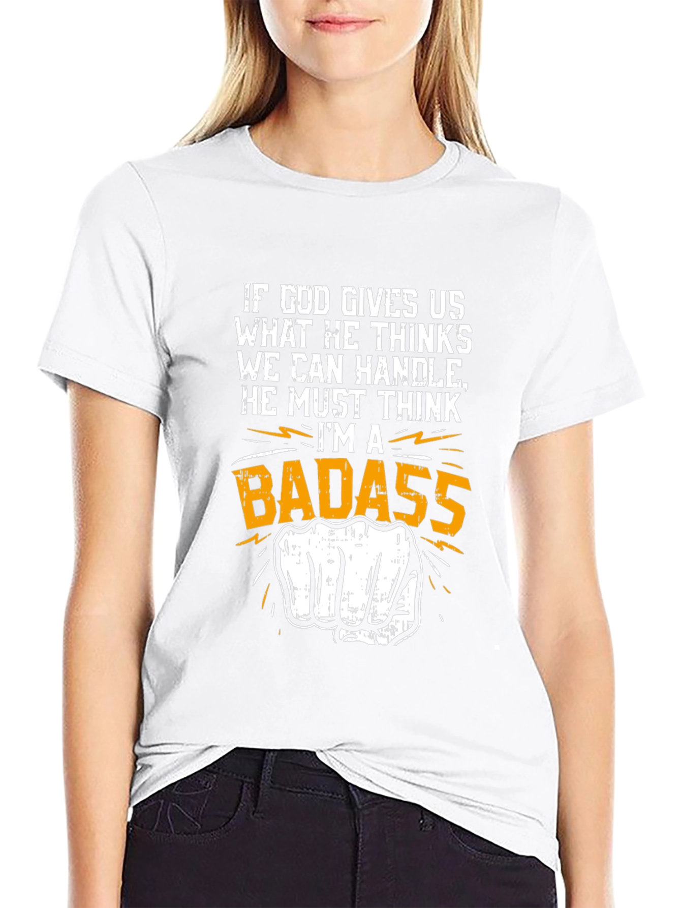 Badass Graphic Tee - Novelty Punch Design