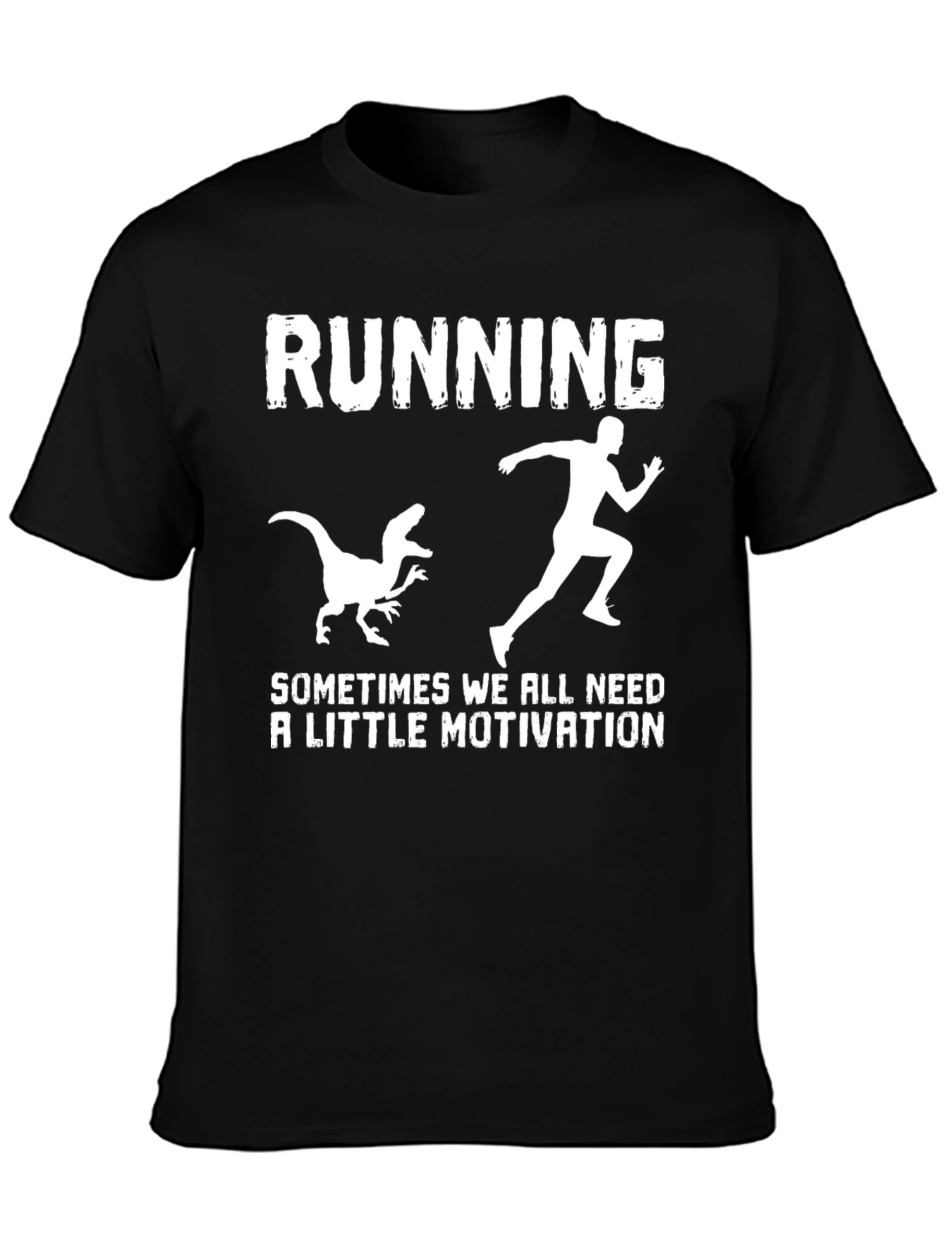 Running Motivation T-Shirt - Dinosaur Chase
