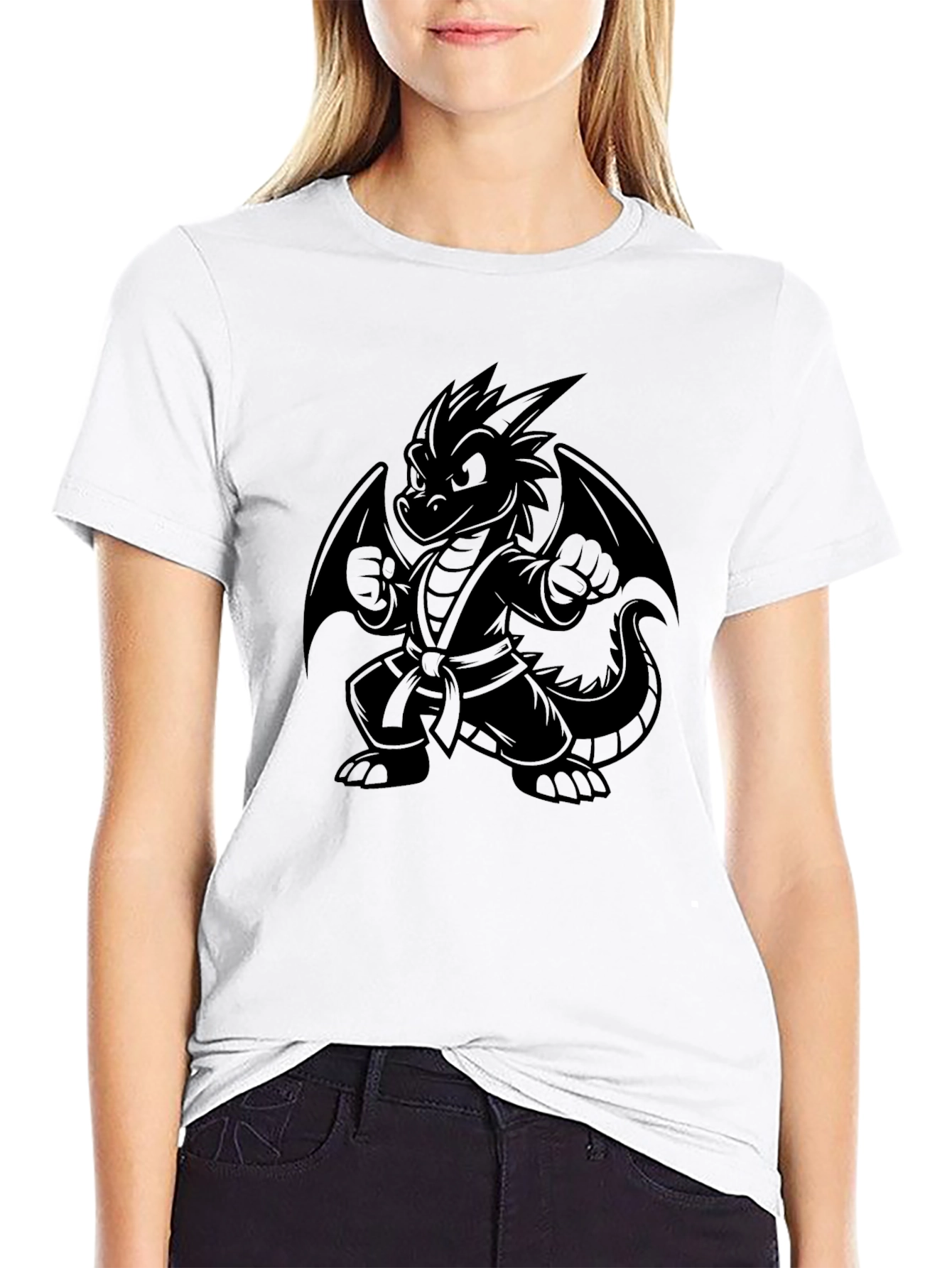 Martial Arts Dragon T-Shirt - Black Karate Kid Dragon