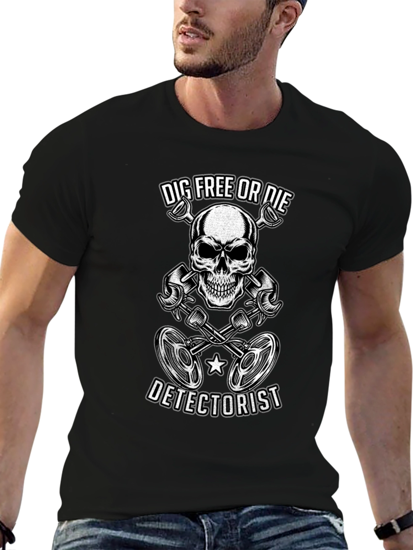Dig Free or Die Detectorist T-Shirt