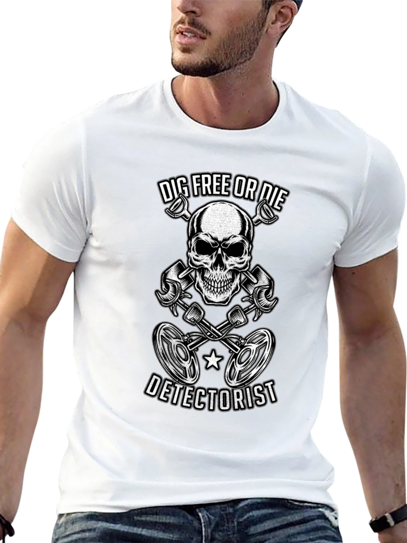 Dig Free or Die Detectorist T-Shirt