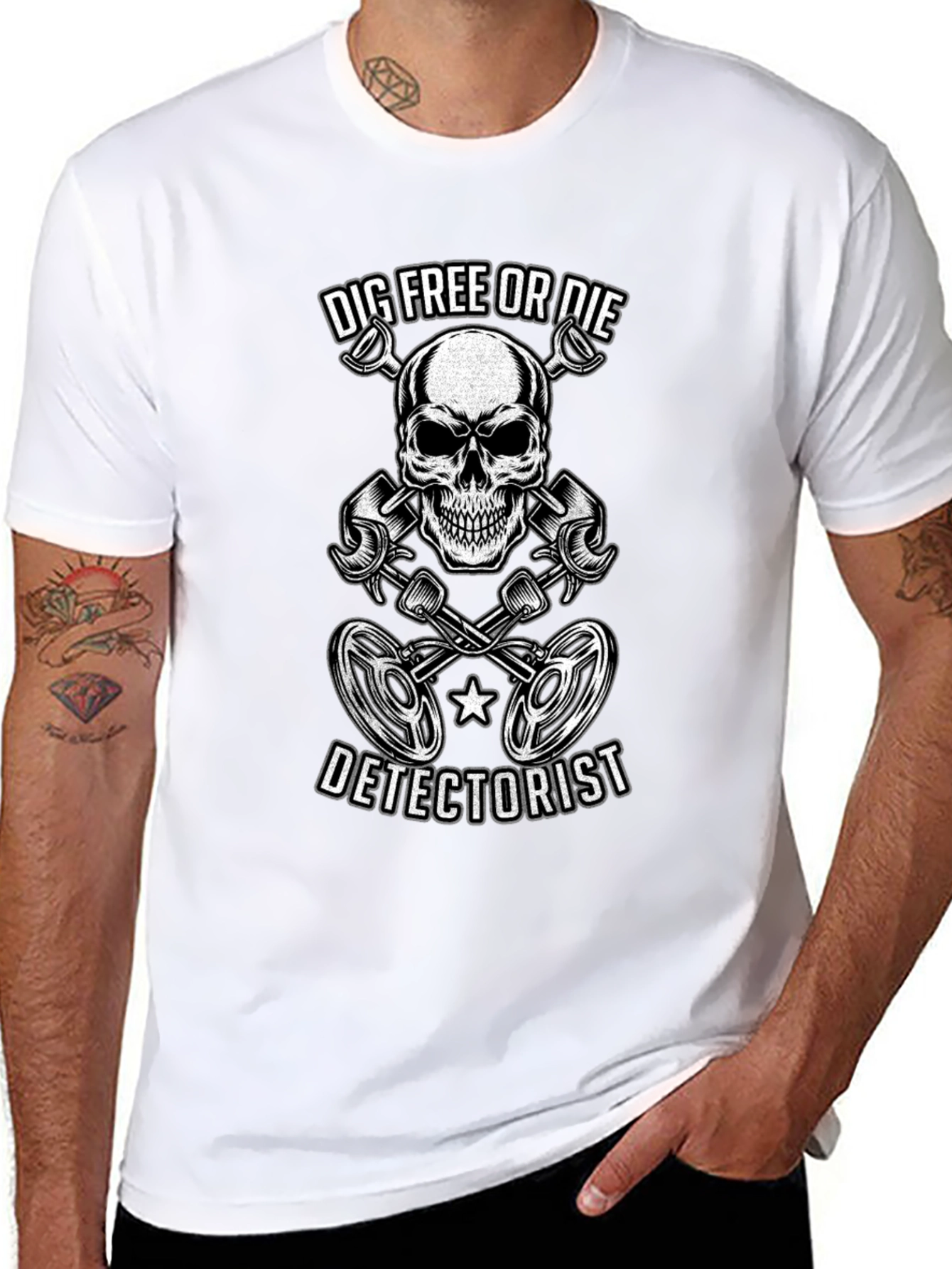 Dig Free or Die Detectorist T-Shirt