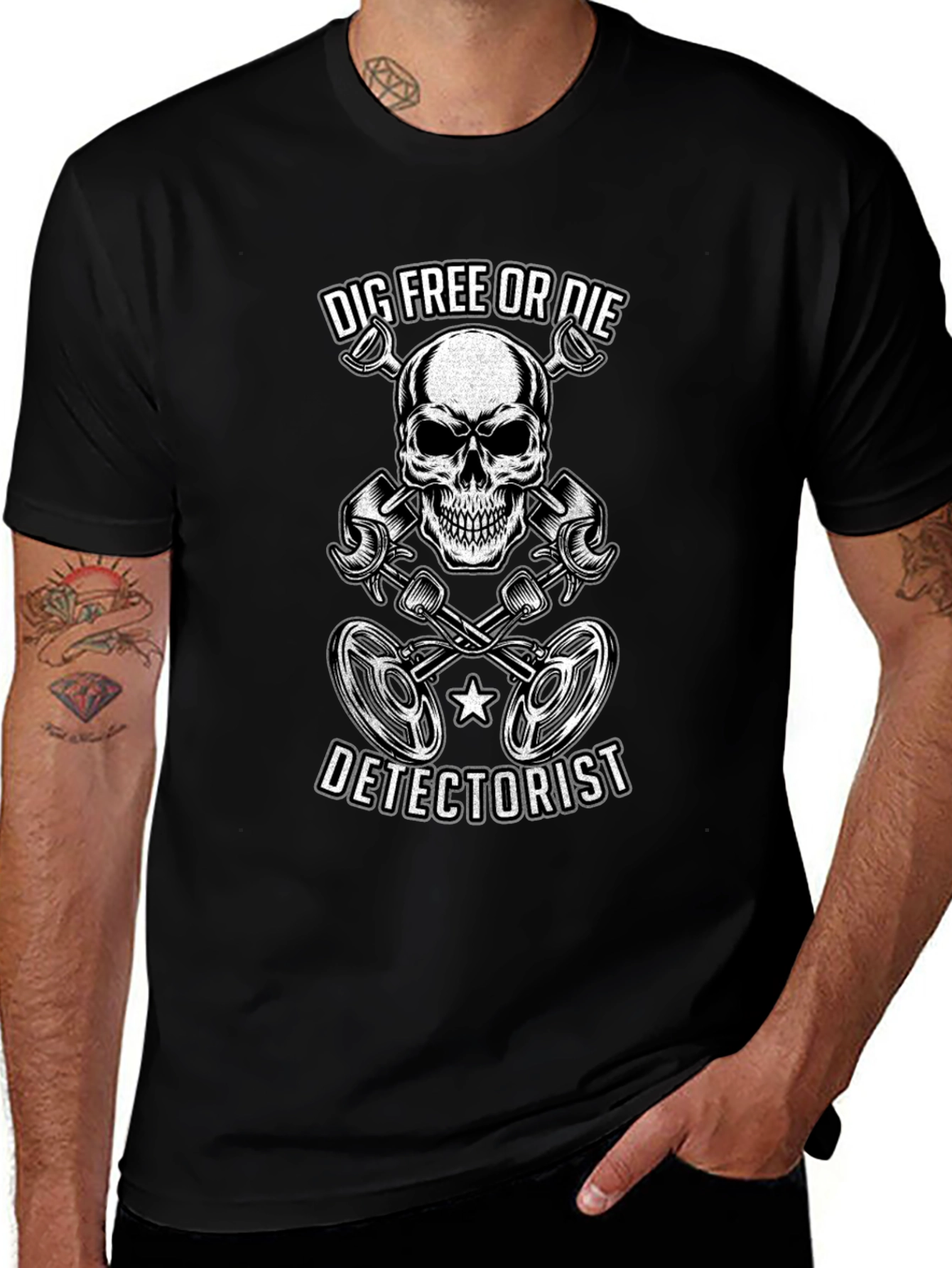 Dig Free or Die Detectorist T-Shirt