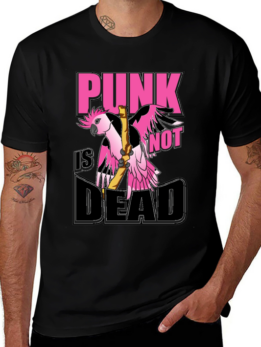 Punk is Not Dead Parrot Graphic T-Shirt