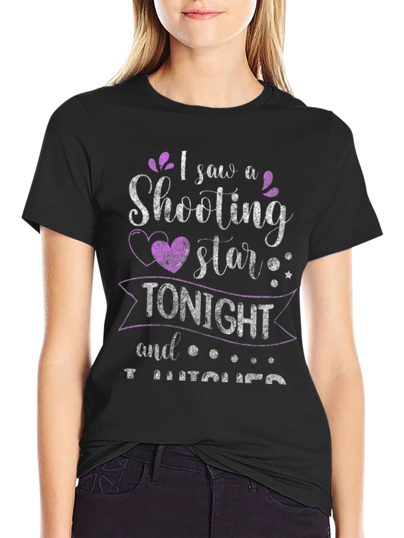 Shooting Star Graphic Tee - Black
