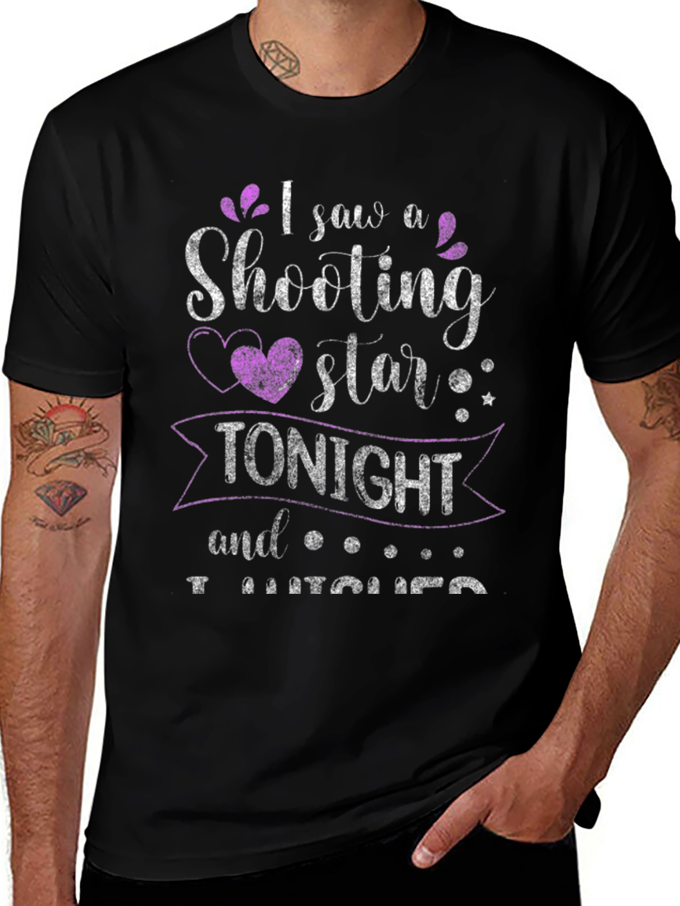 Shooting Star Graphic Tee - Black