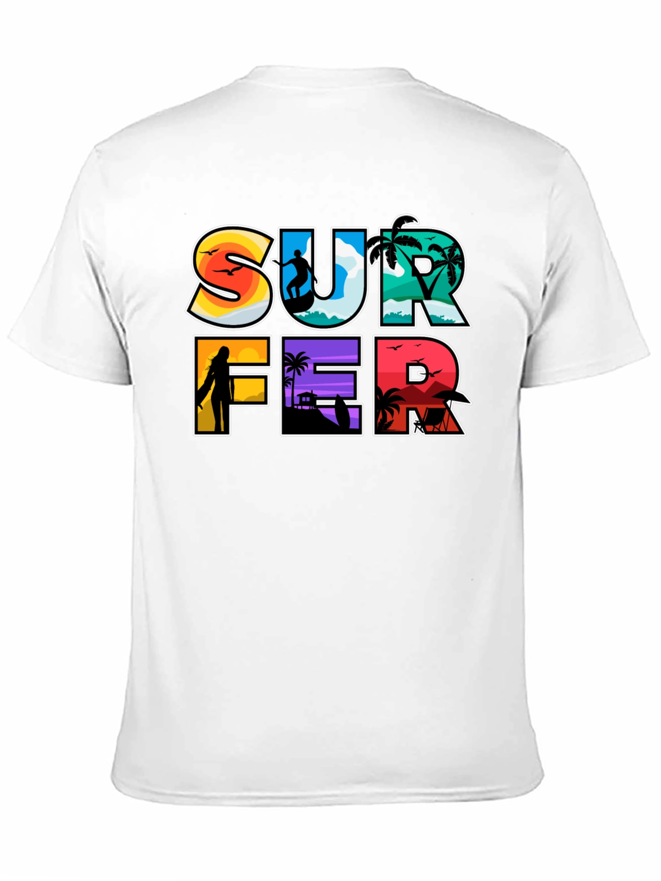 Surfer Graphic Tee - Beach Vibes T-Shirt