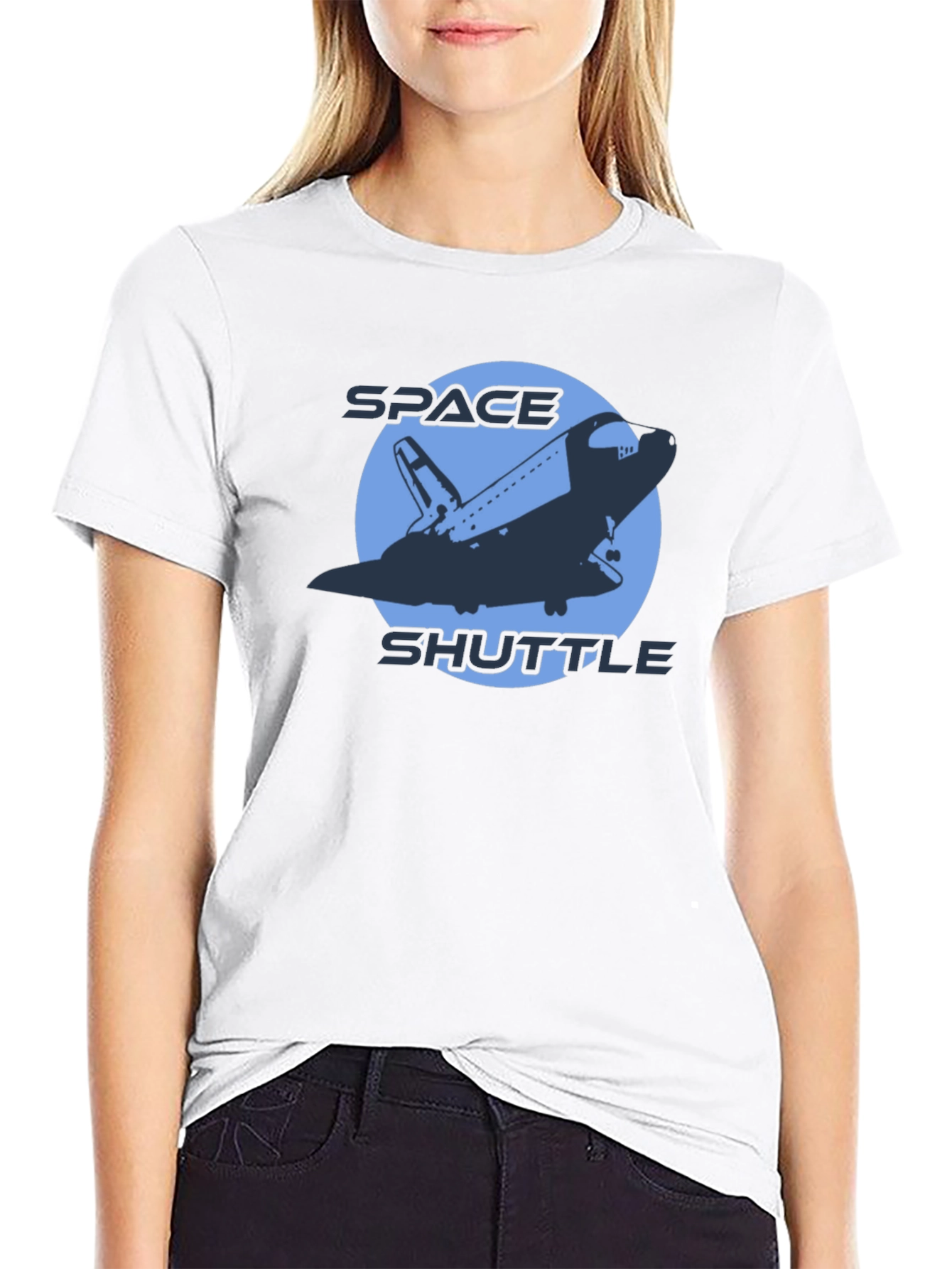 Space Shuttle Graphic T-Shirt - Black