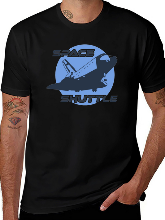 Space Shuttle Graphic T-Shirt - Black