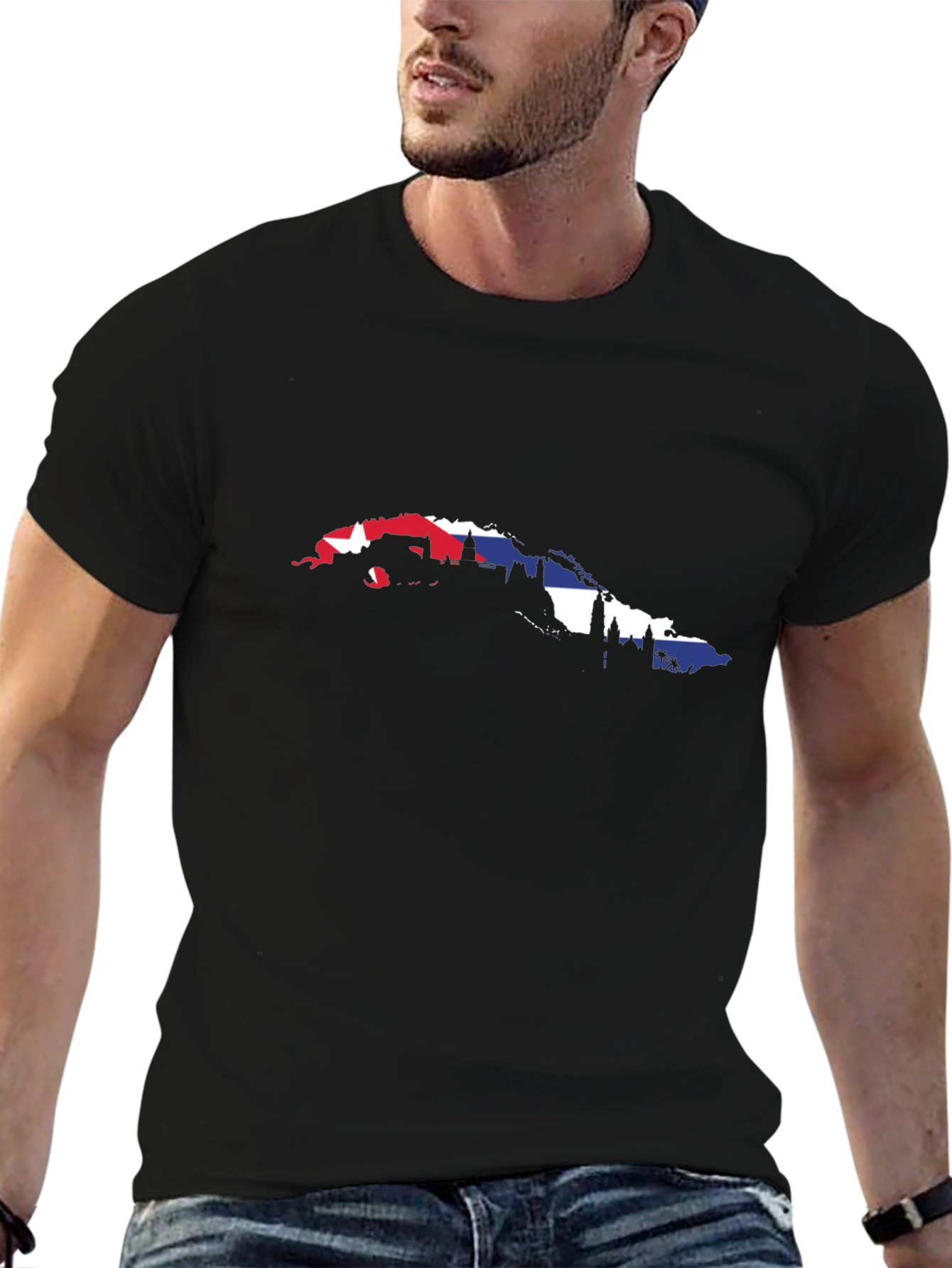 Cuba Map Silhouette T-Shirt - Island Pride Tee