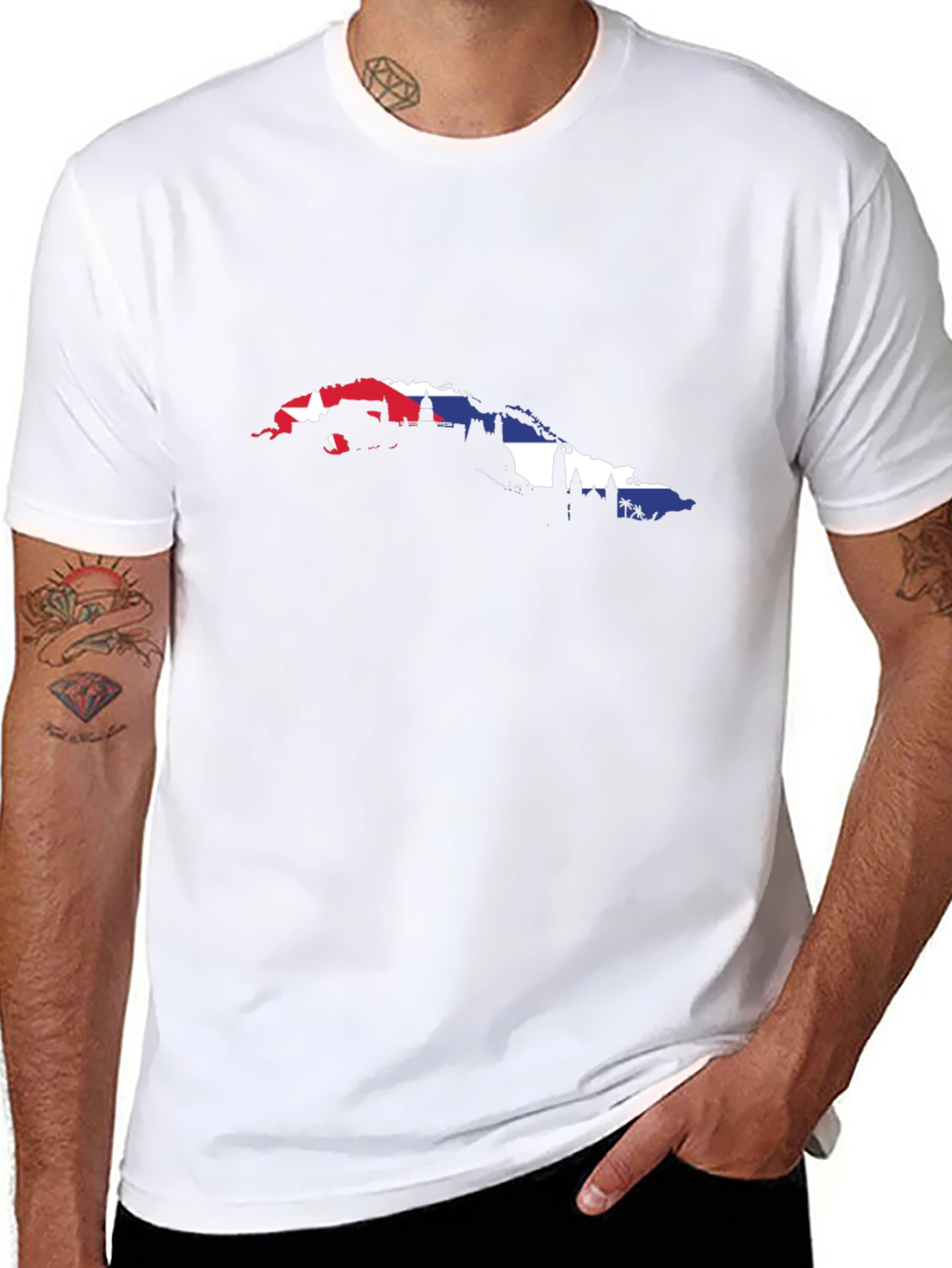 Cuba Map Silhouette T-Shirt - Island Pride Tee