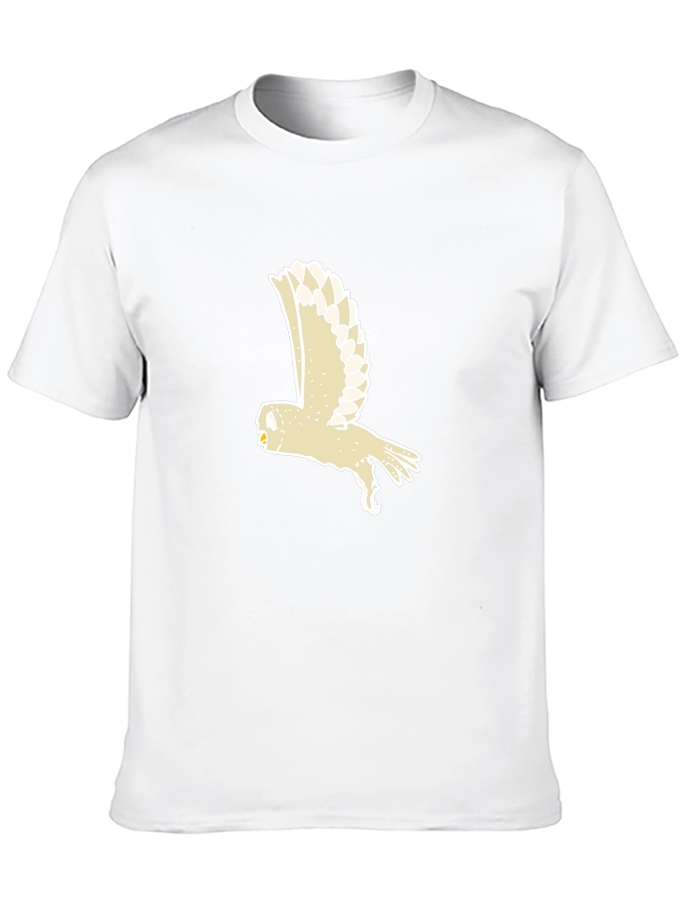 Owl Graphic Print Black Crew Neck T-Shirt