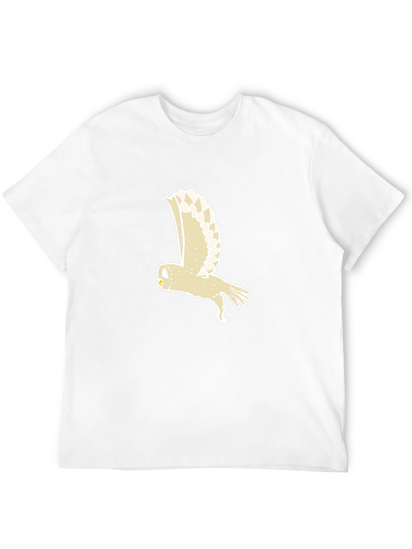Owl Graphic Print Black Crew Neck T-Shirt