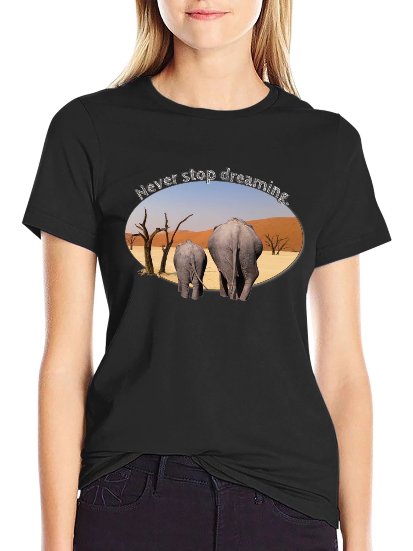 Never Stop Dreaming Elephant T-Shirt