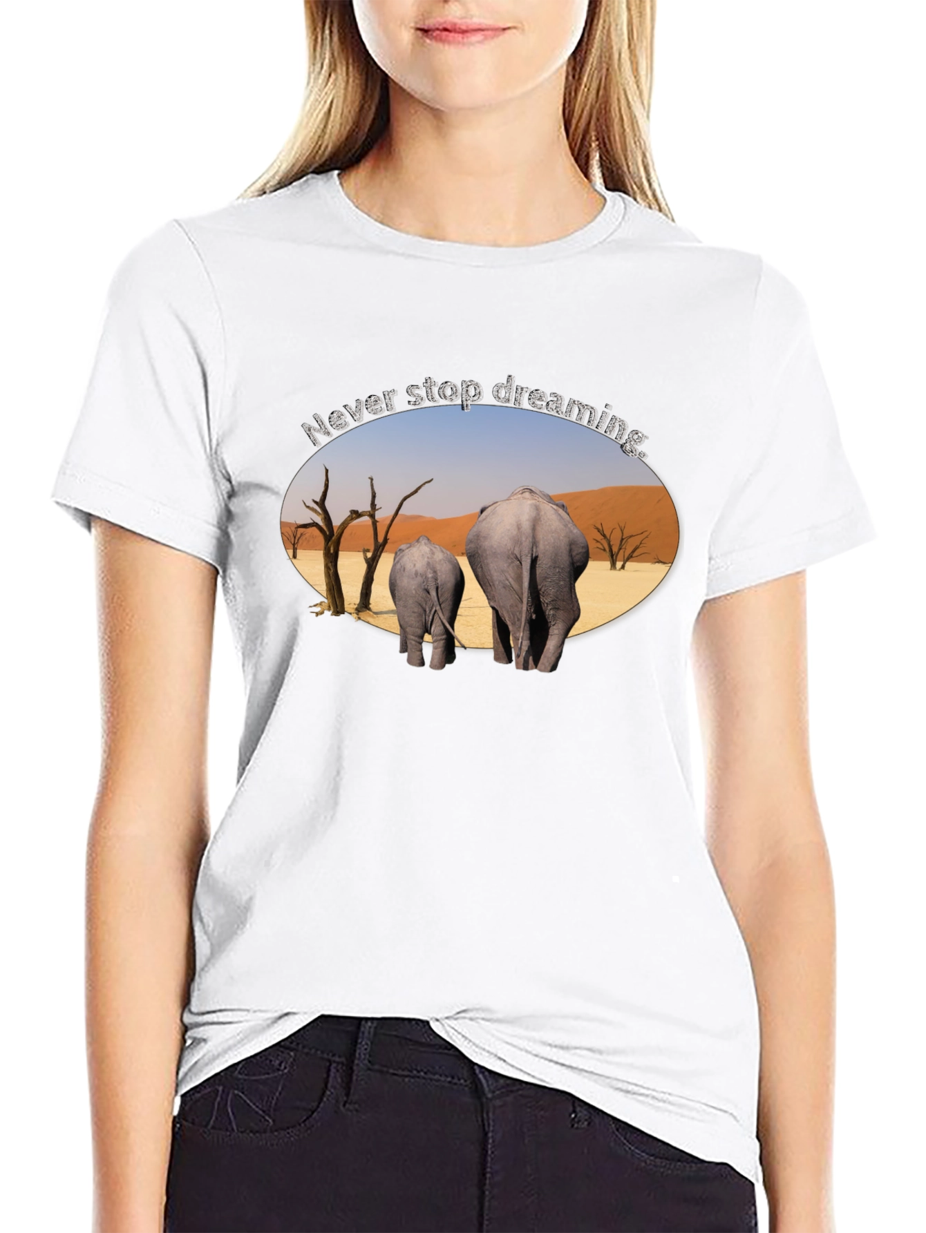 Never Stop Dreaming Elephant T-Shirt