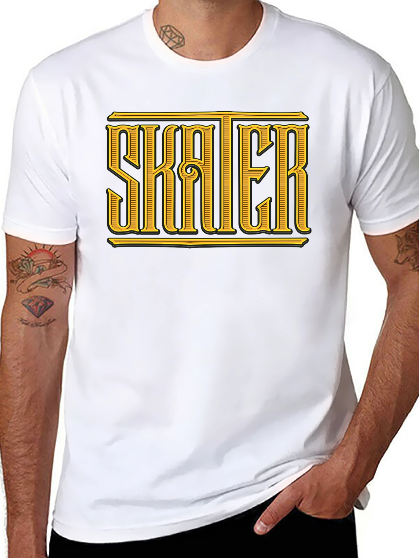 Skater Graphic Tee - Classic Black T-Shirt