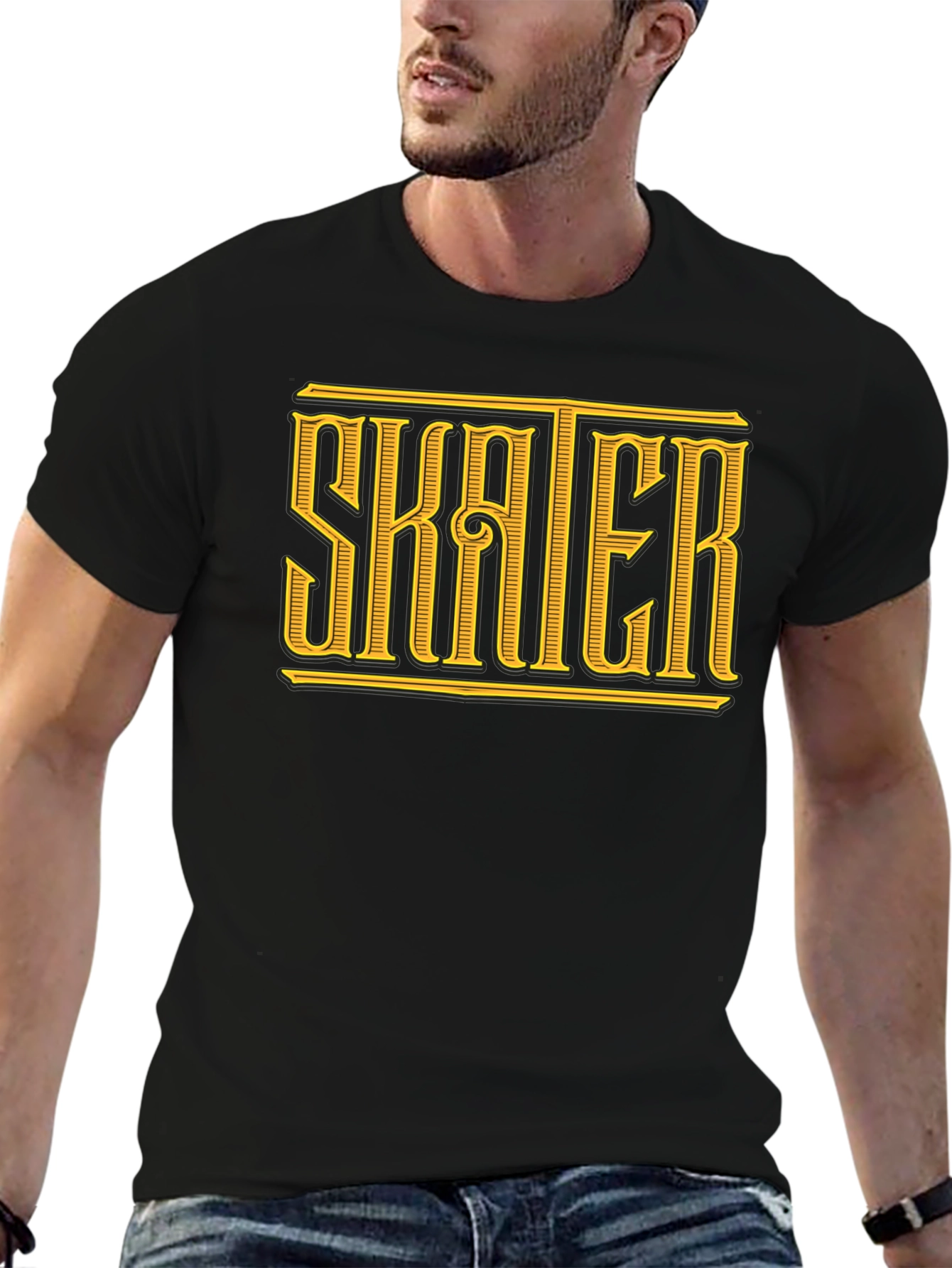 Skater Graphic Tee - Classic Black T-Shirt