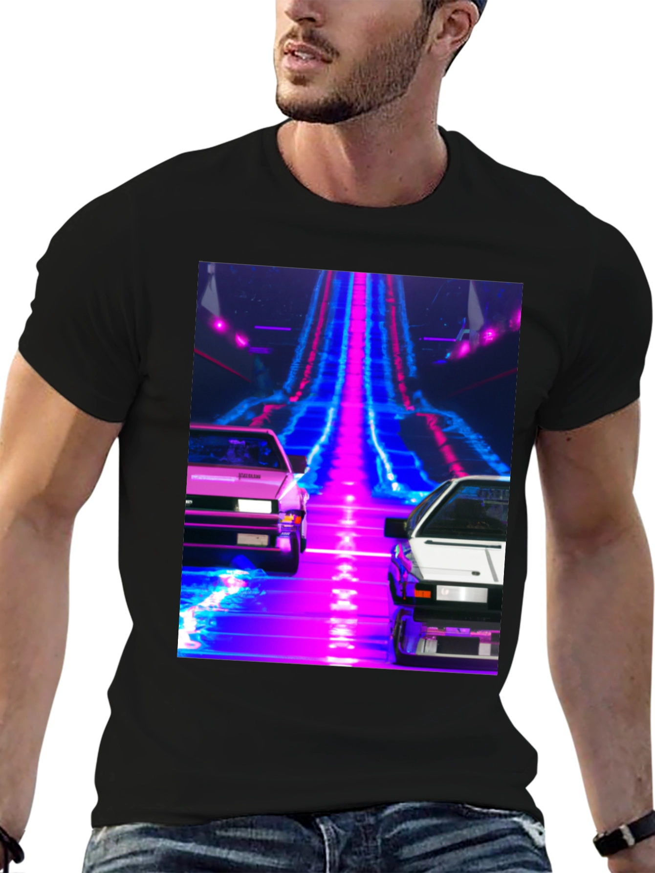 Retro Wave Car T-Shirt