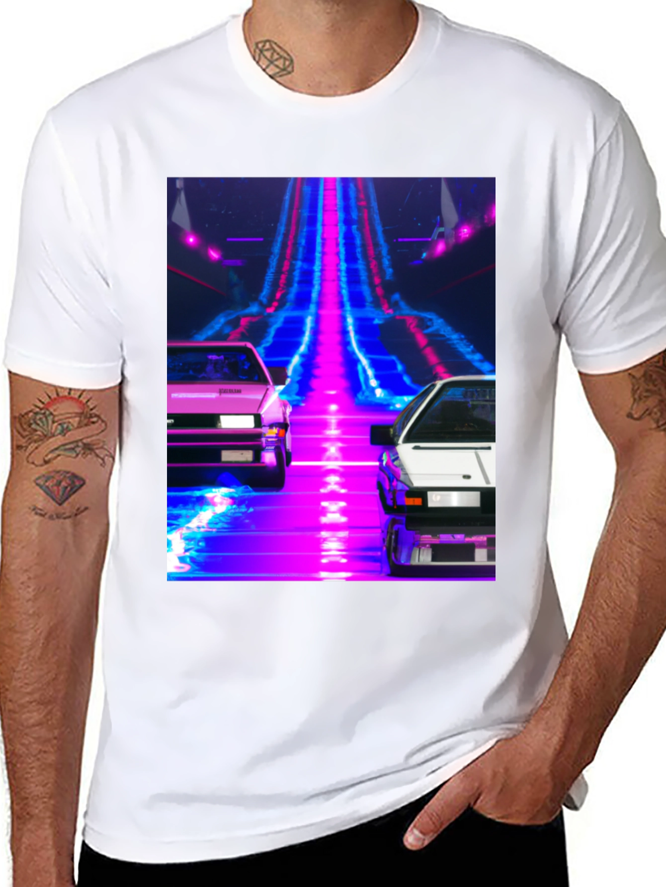 Retro Wave Car T-Shirt