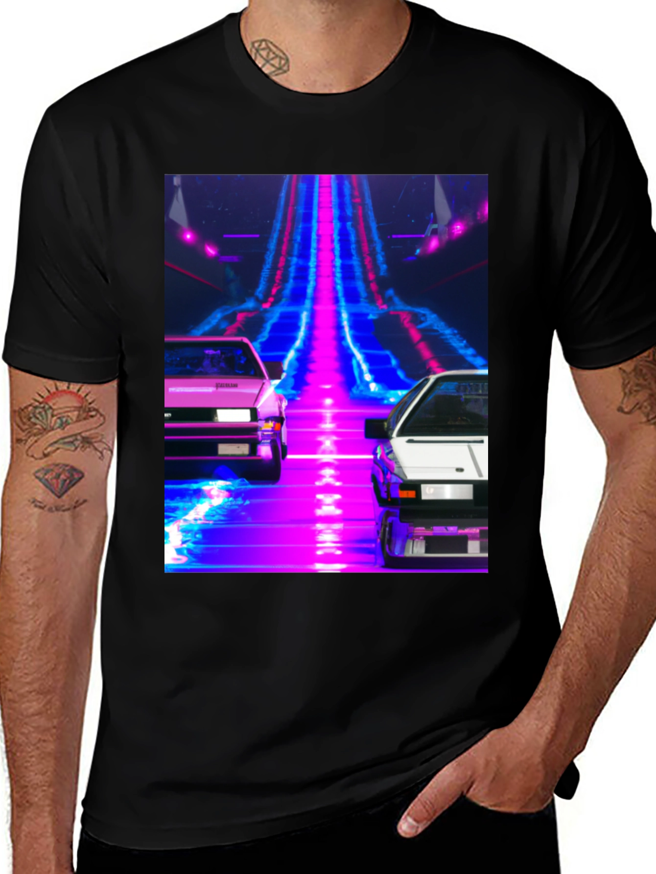 Retro Wave Car T-Shirt