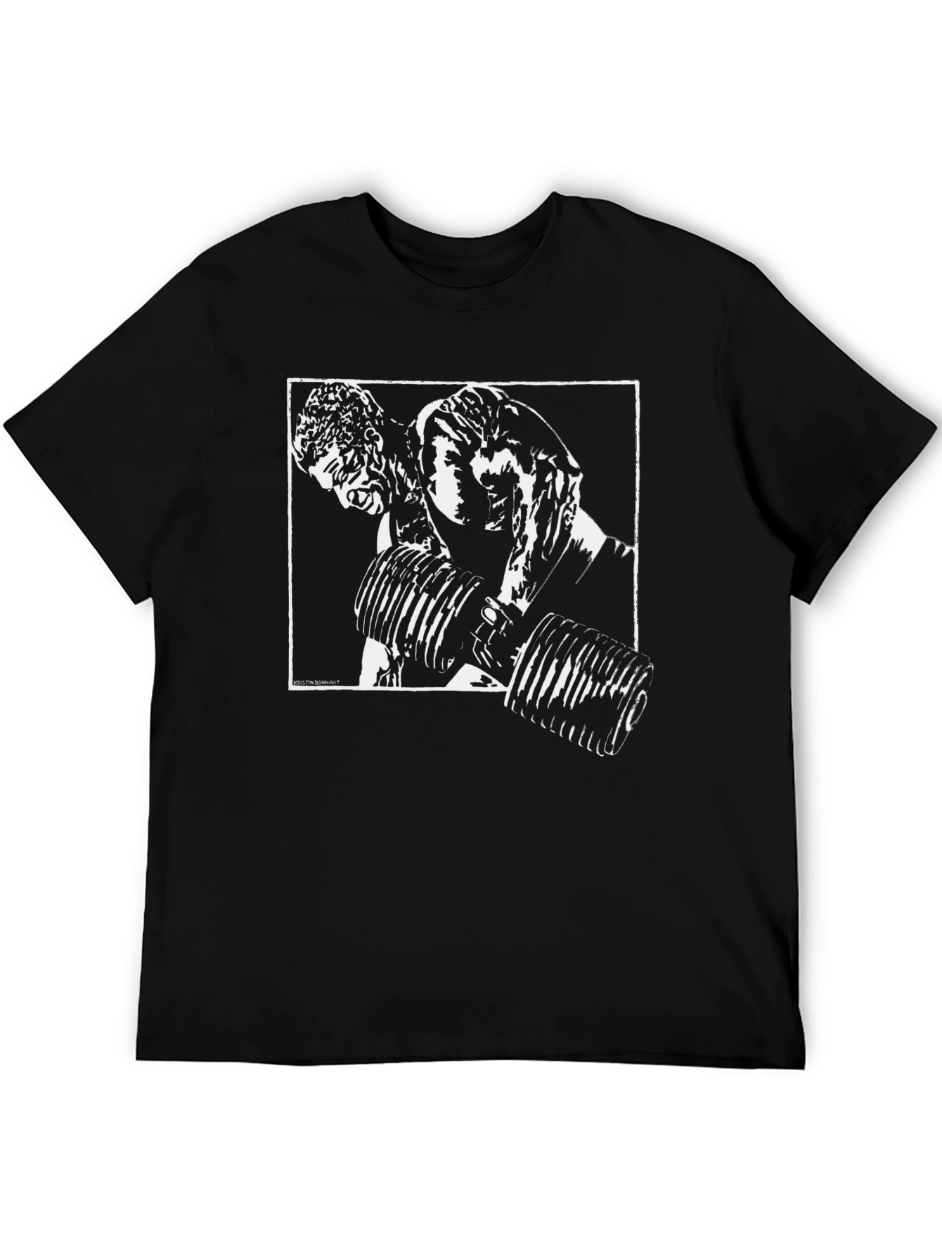 Weightlifting Graphic T-Shirt - Black