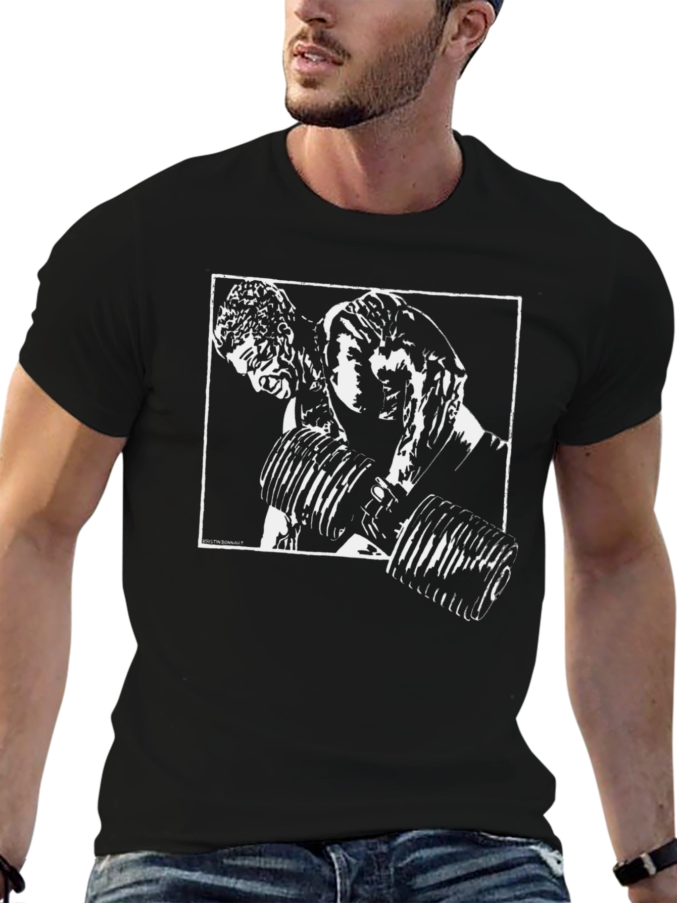 Weightlifting Graphic T-Shirt - Black