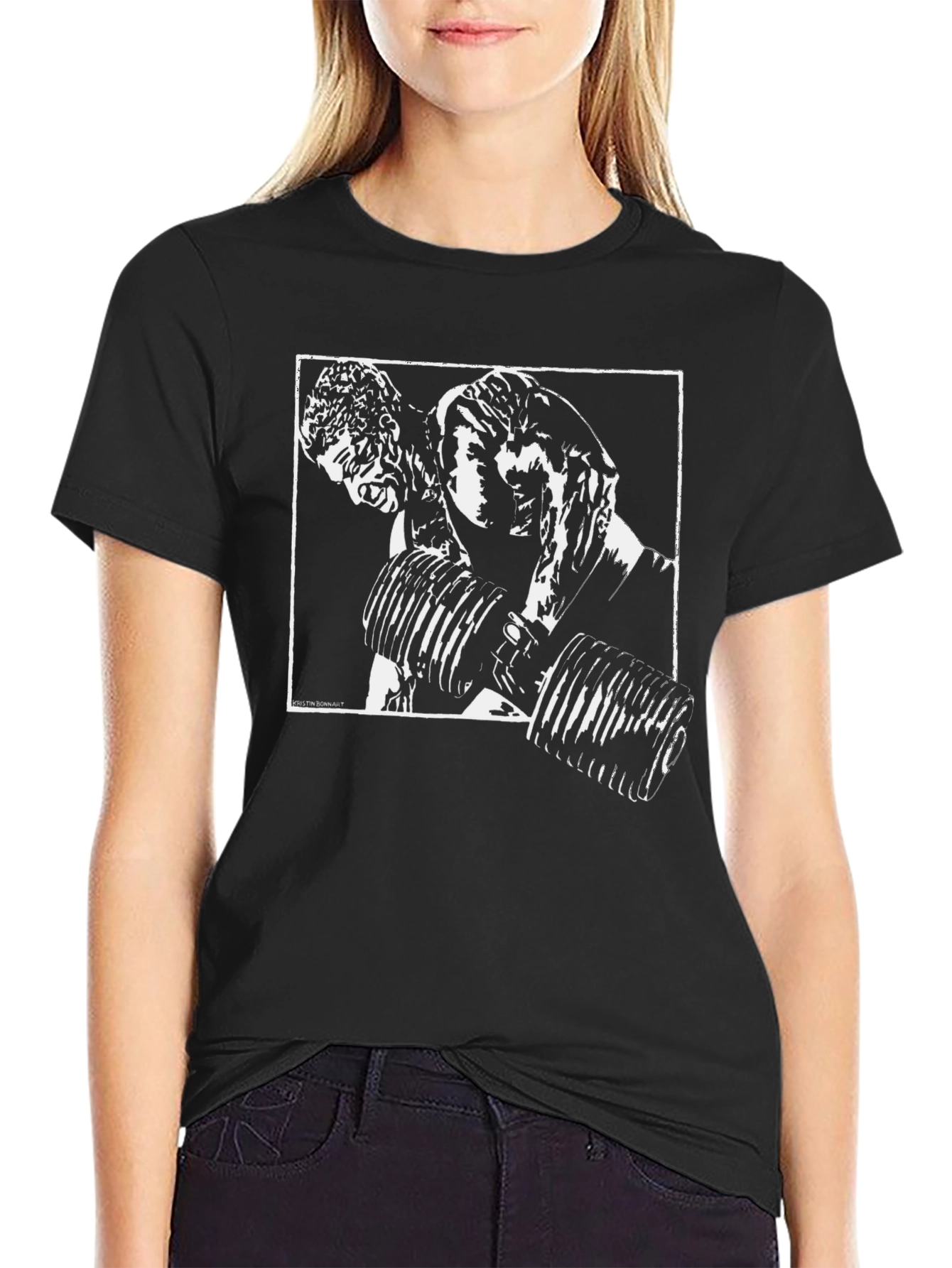 Weightlifting Graphic T-Shirt - Black
