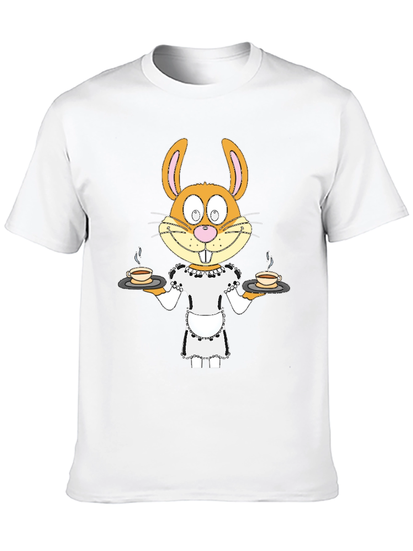Humorous Bunny Waitress T-Shirt
