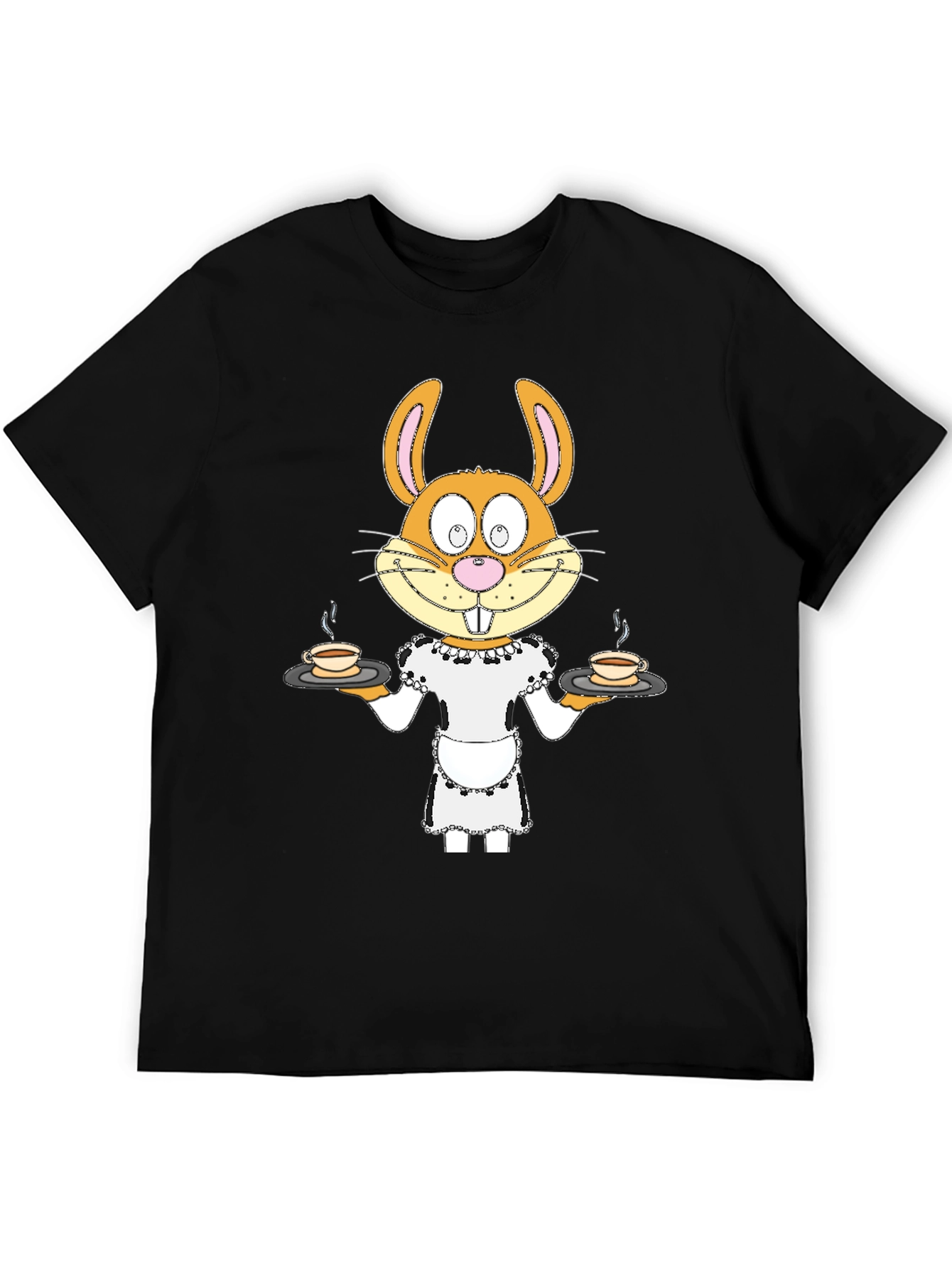 Humorous Bunny Waitress T-Shirt