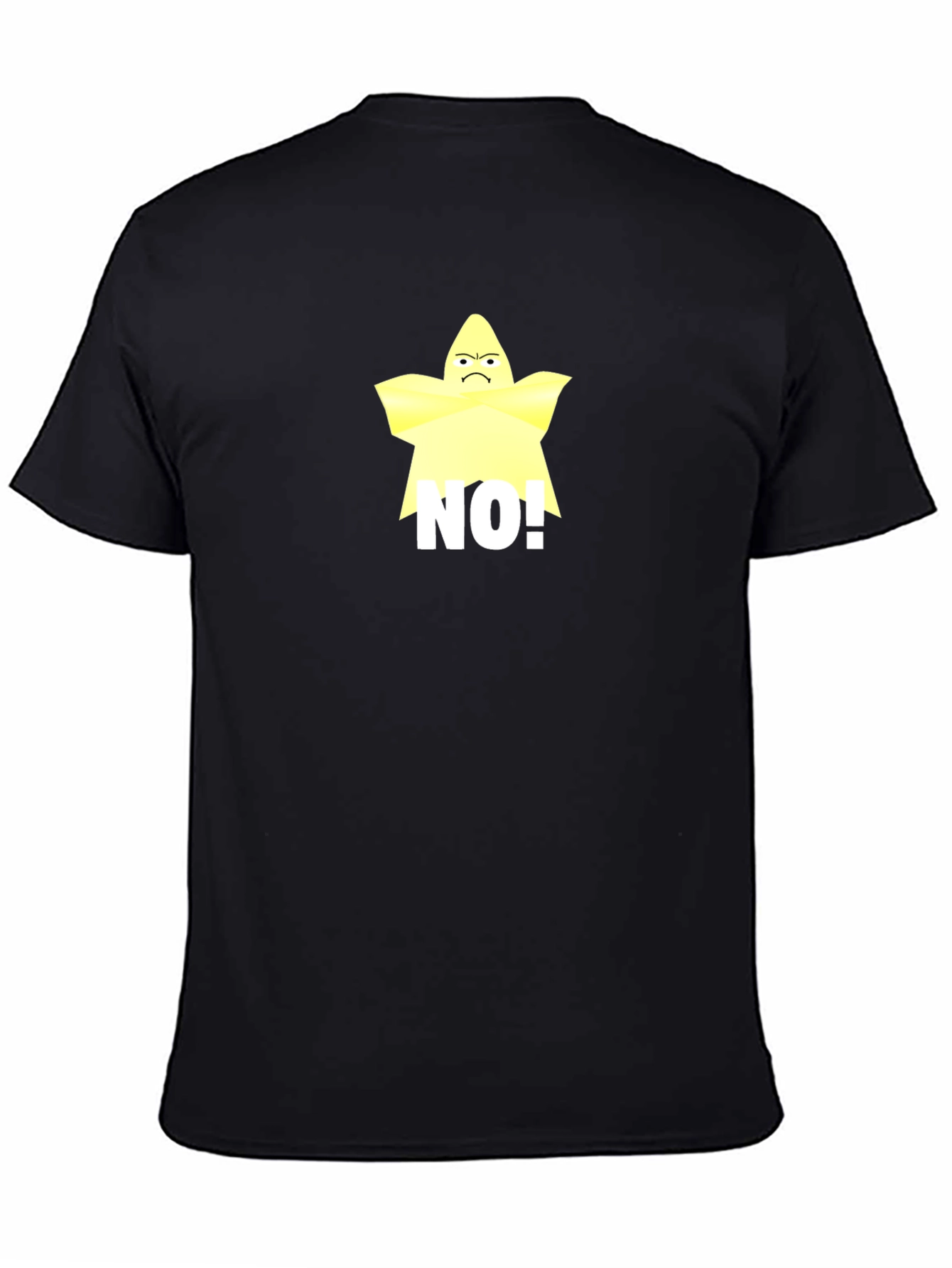 Grumpy Star No! Black T-Shirt