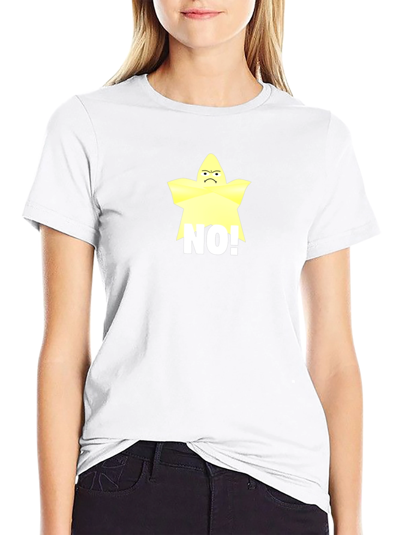 Grumpy Star No! Black T-Shirt