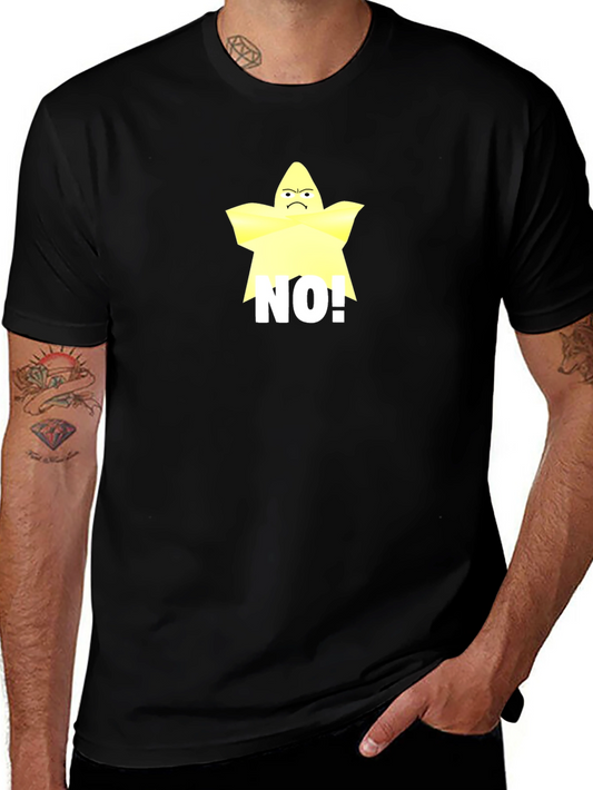 Grumpy Star No! Black T-Shirt