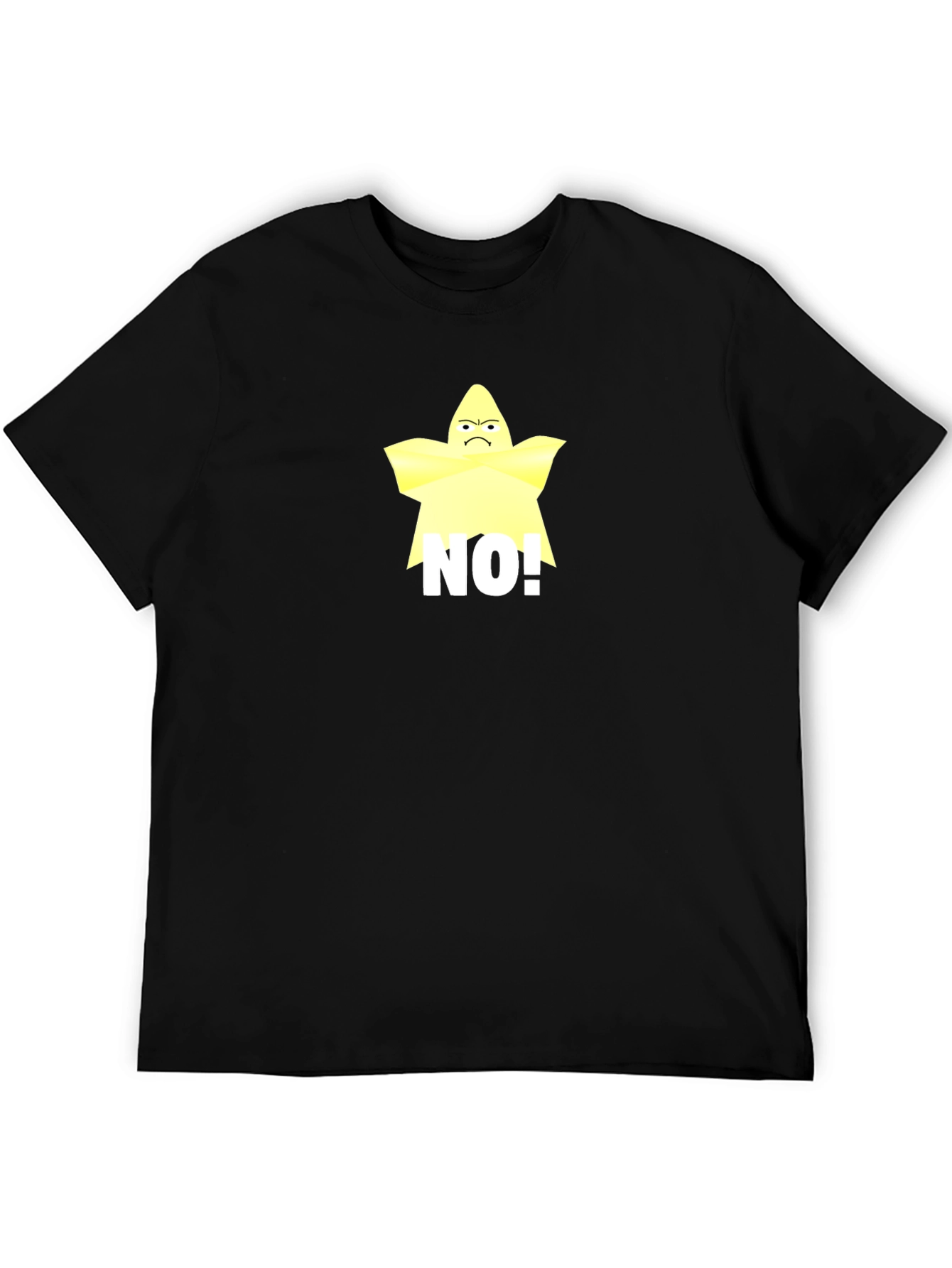 Grumpy Star No! Black T-Shirt