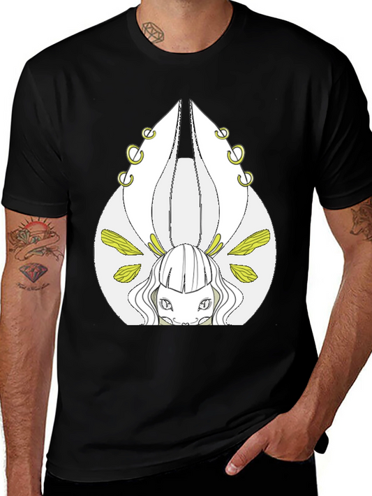 Mystical Creature Graphic Tee - Black
