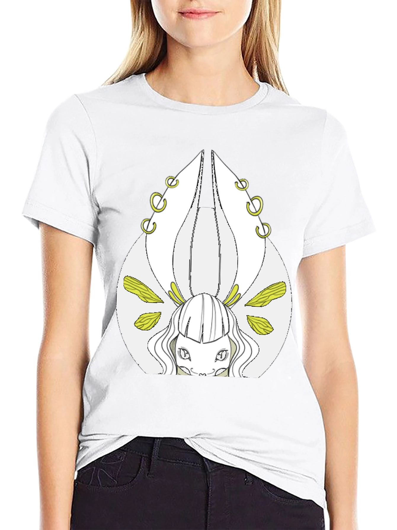 Mystical Creature Graphic Tee - Black