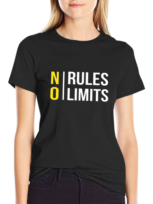No Rules No Limits Black Graphic Tee