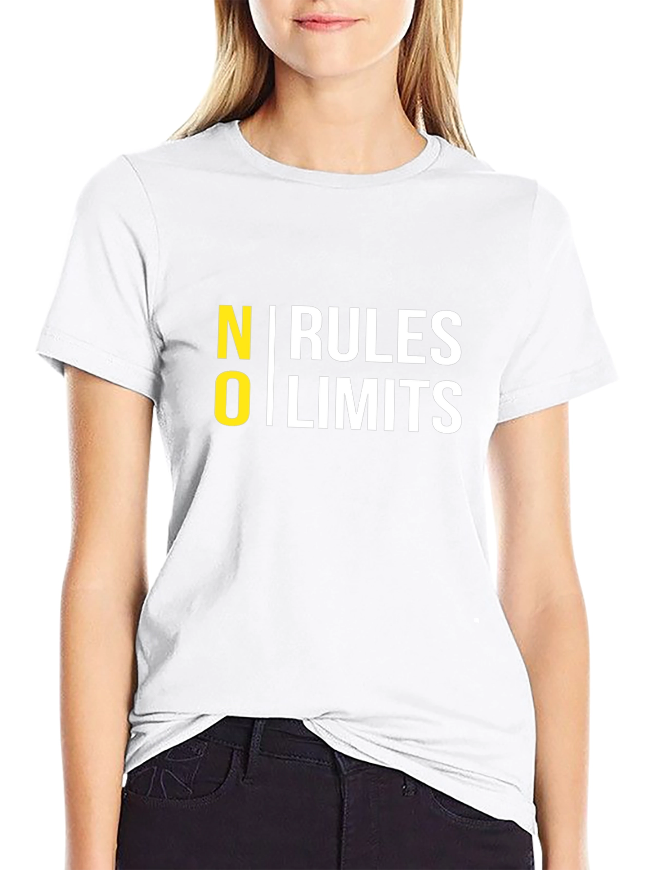 No Rules No Limits Black Graphic Tee