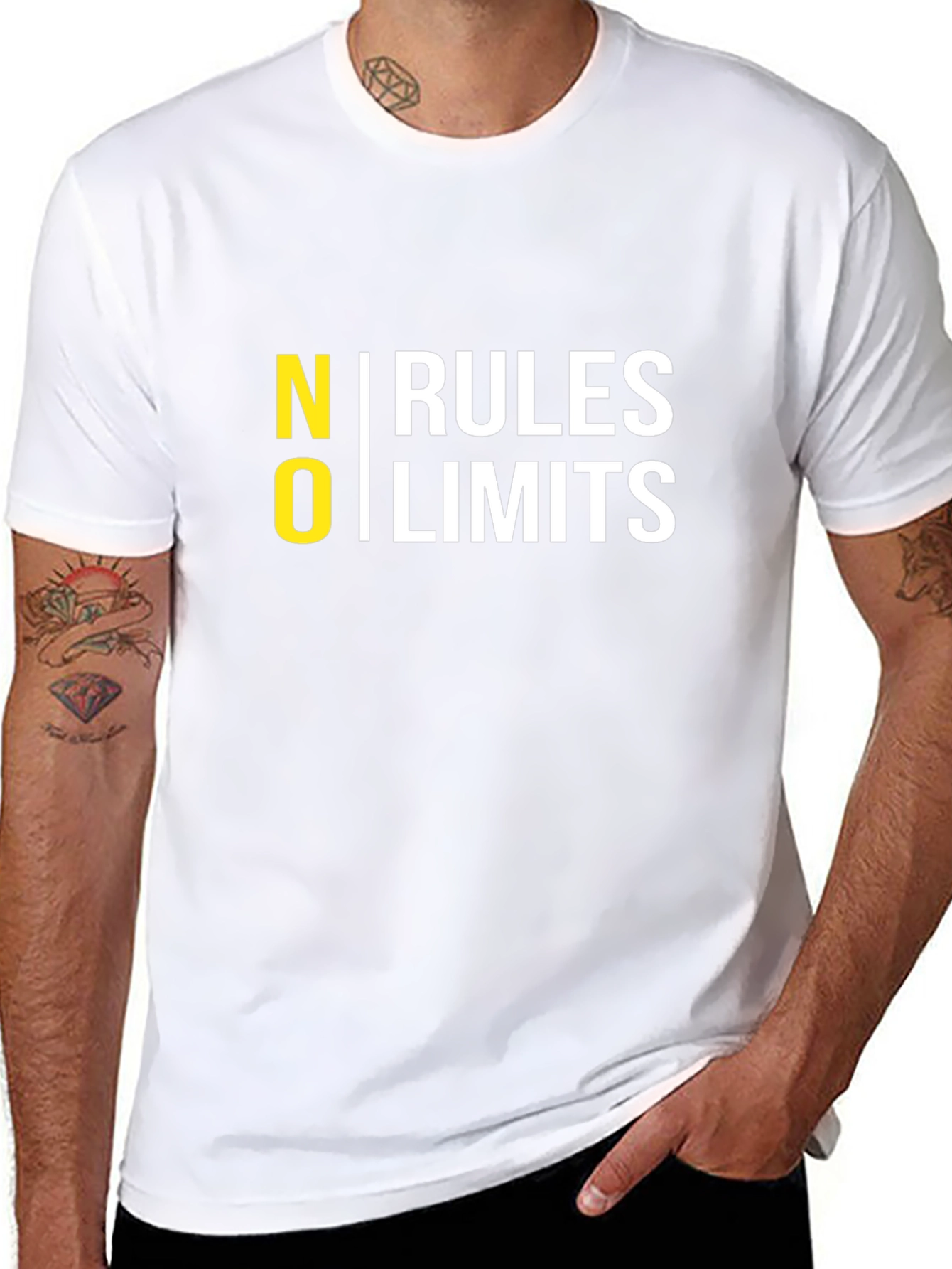 No Rules No Limits Black Graphic Tee