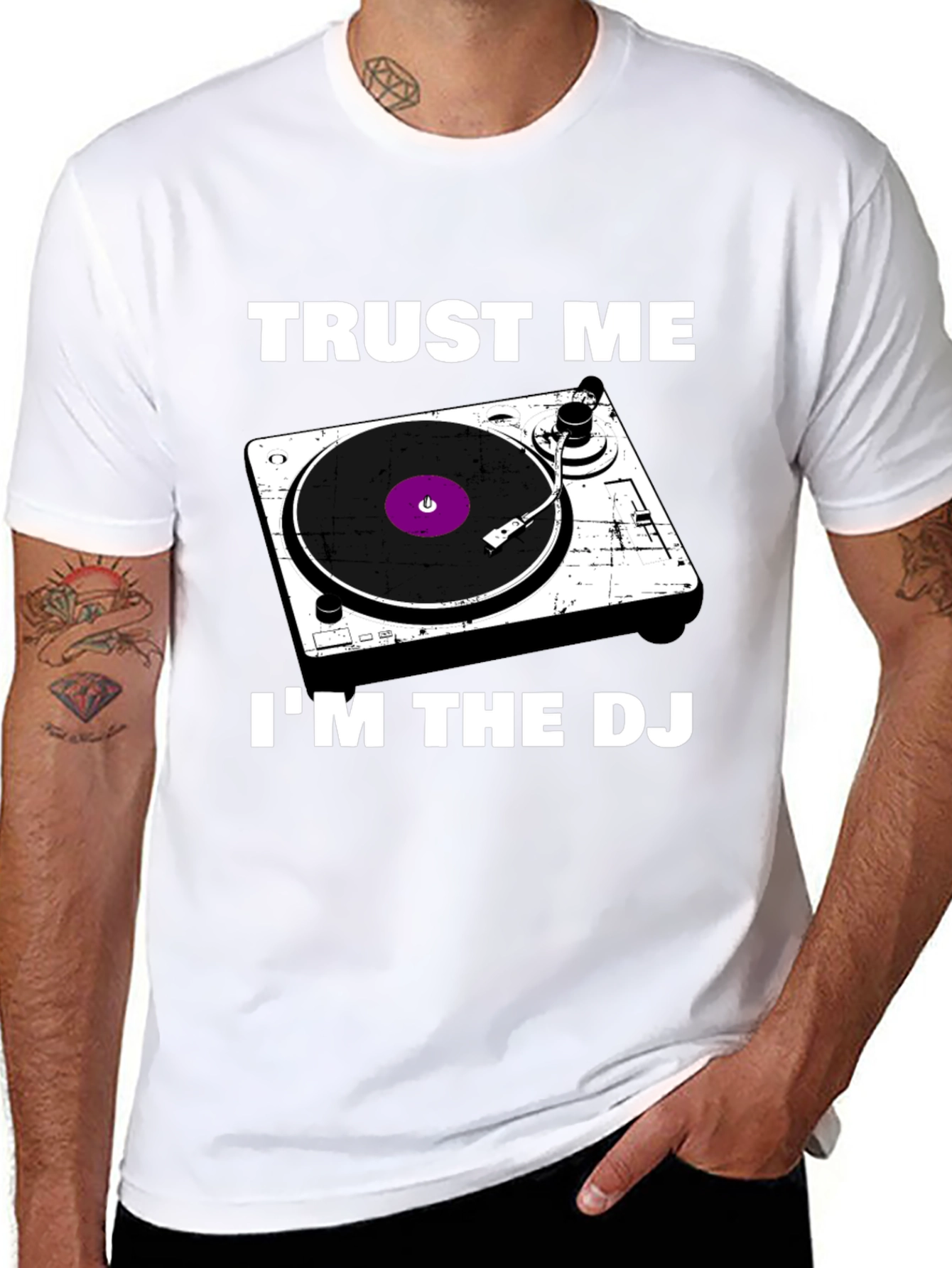 Trust Me Im The DJ T-Shirt - Turntable Design