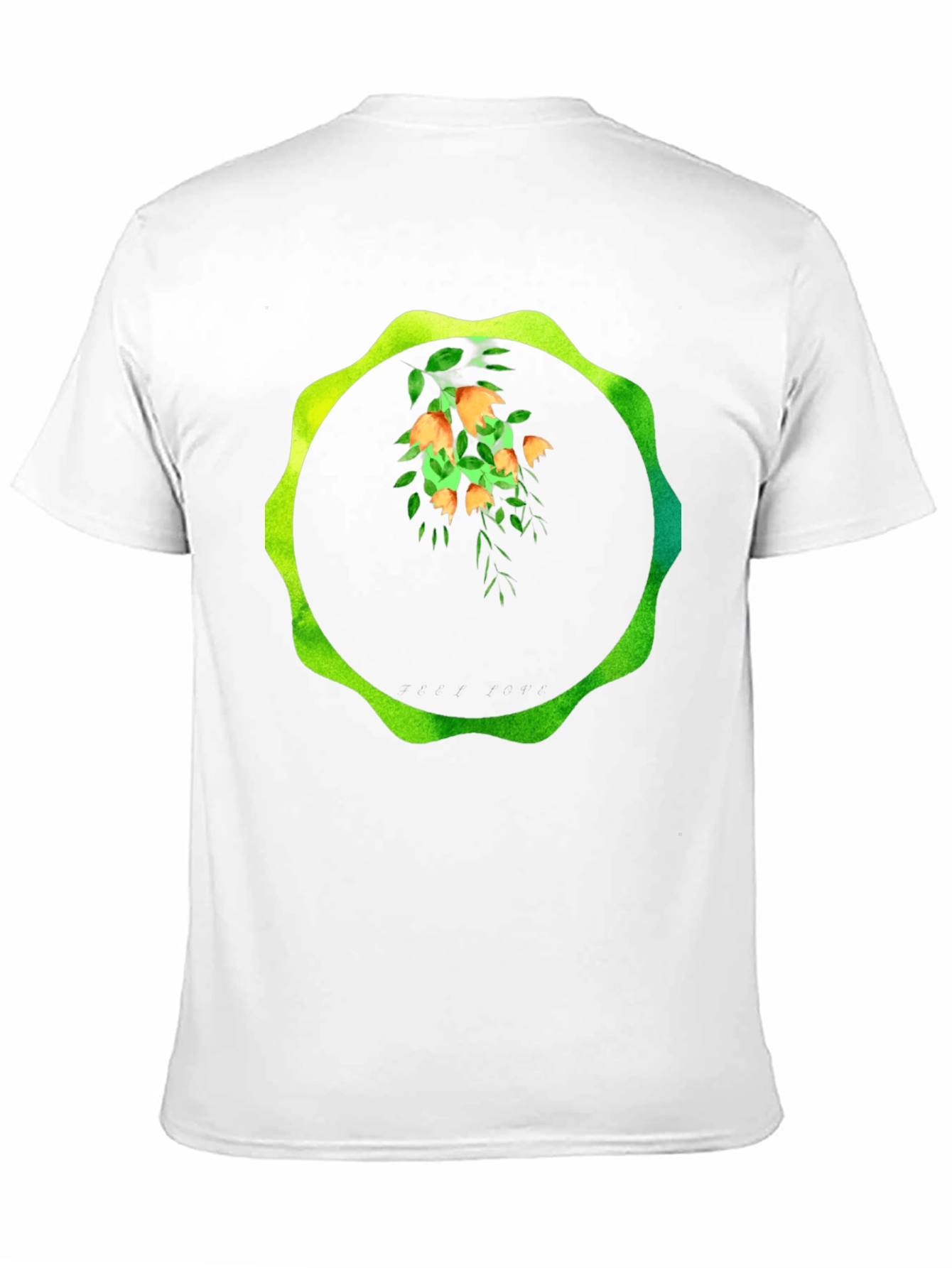 Floral Circle Graphic Tee - Unique Design