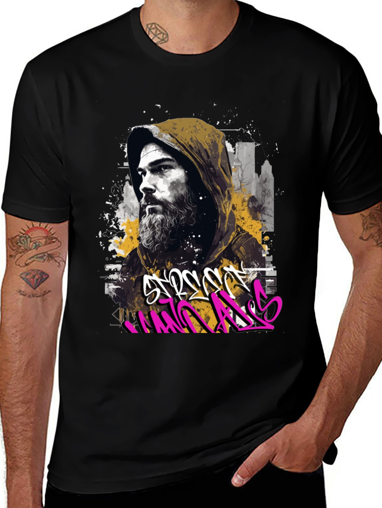 Urban Style Graffiti Graphic T-Shirt