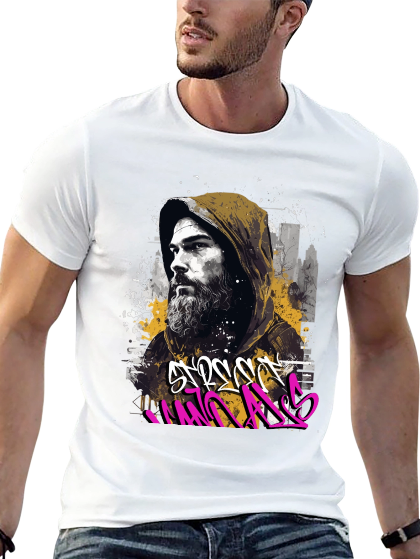 Urban Style Graffiti Graphic T-Shirt