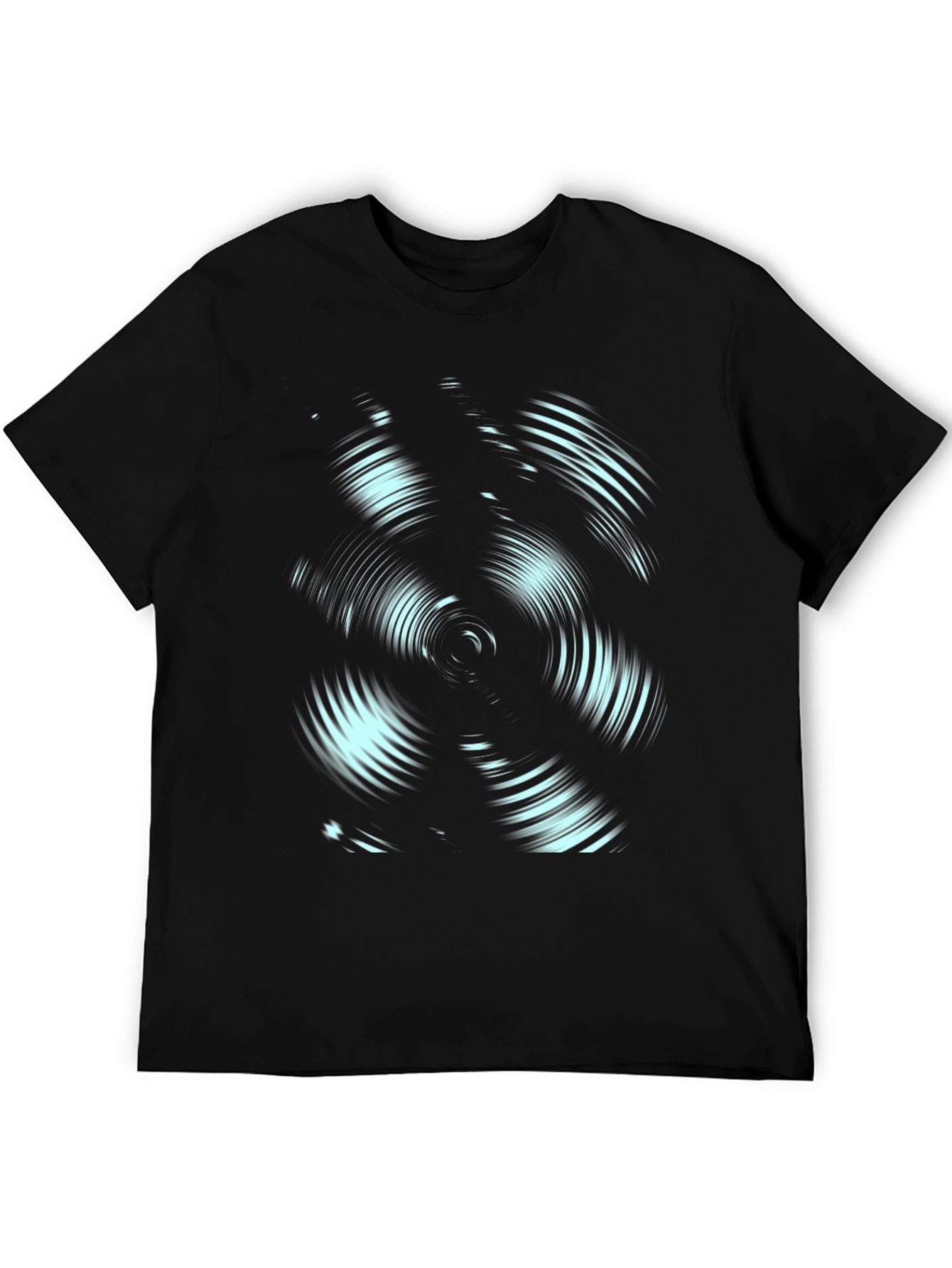 Abstract Swirl Graphic Print Crew Neck Tee