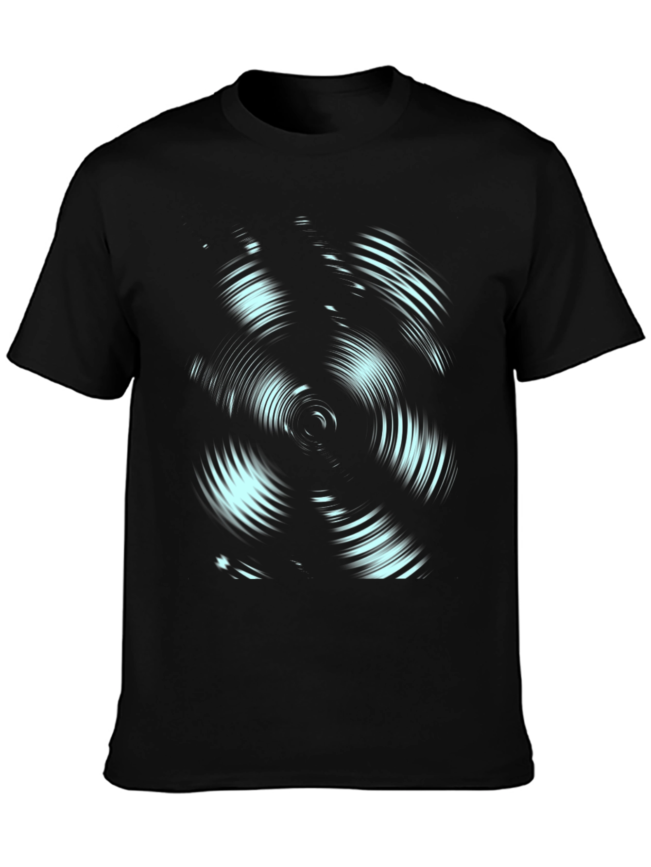 Abstract Swirl Graphic Print Crew Neck Tee