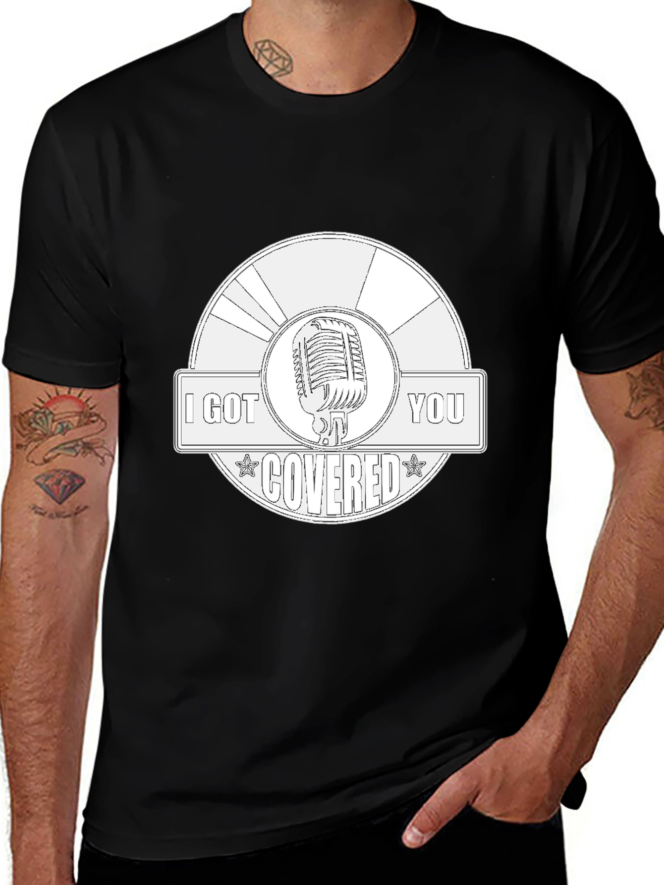 I Got You Covered Microphone Graphic Tee
