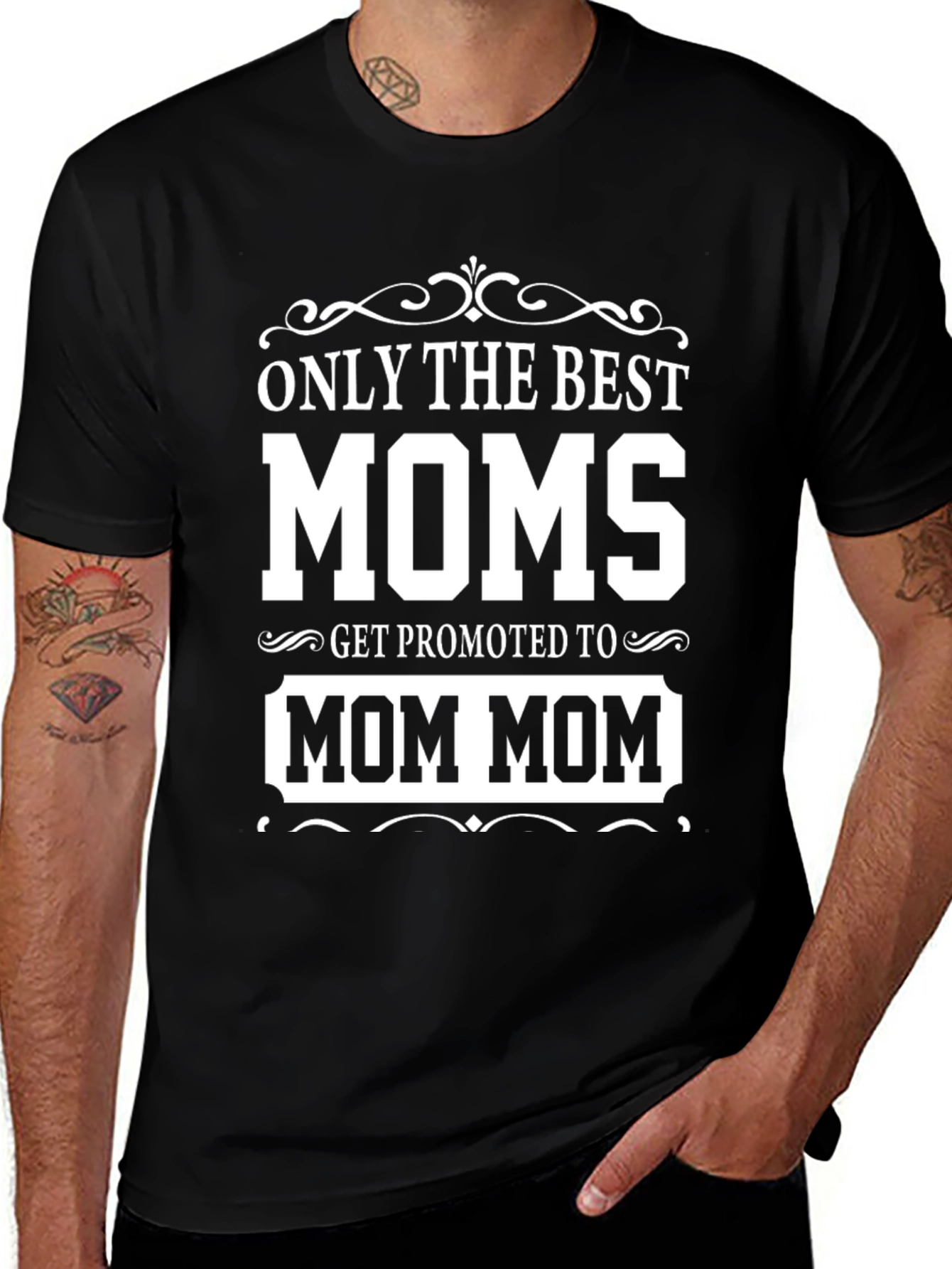 Best Moms Promoted to Mom Mom T-Shirt