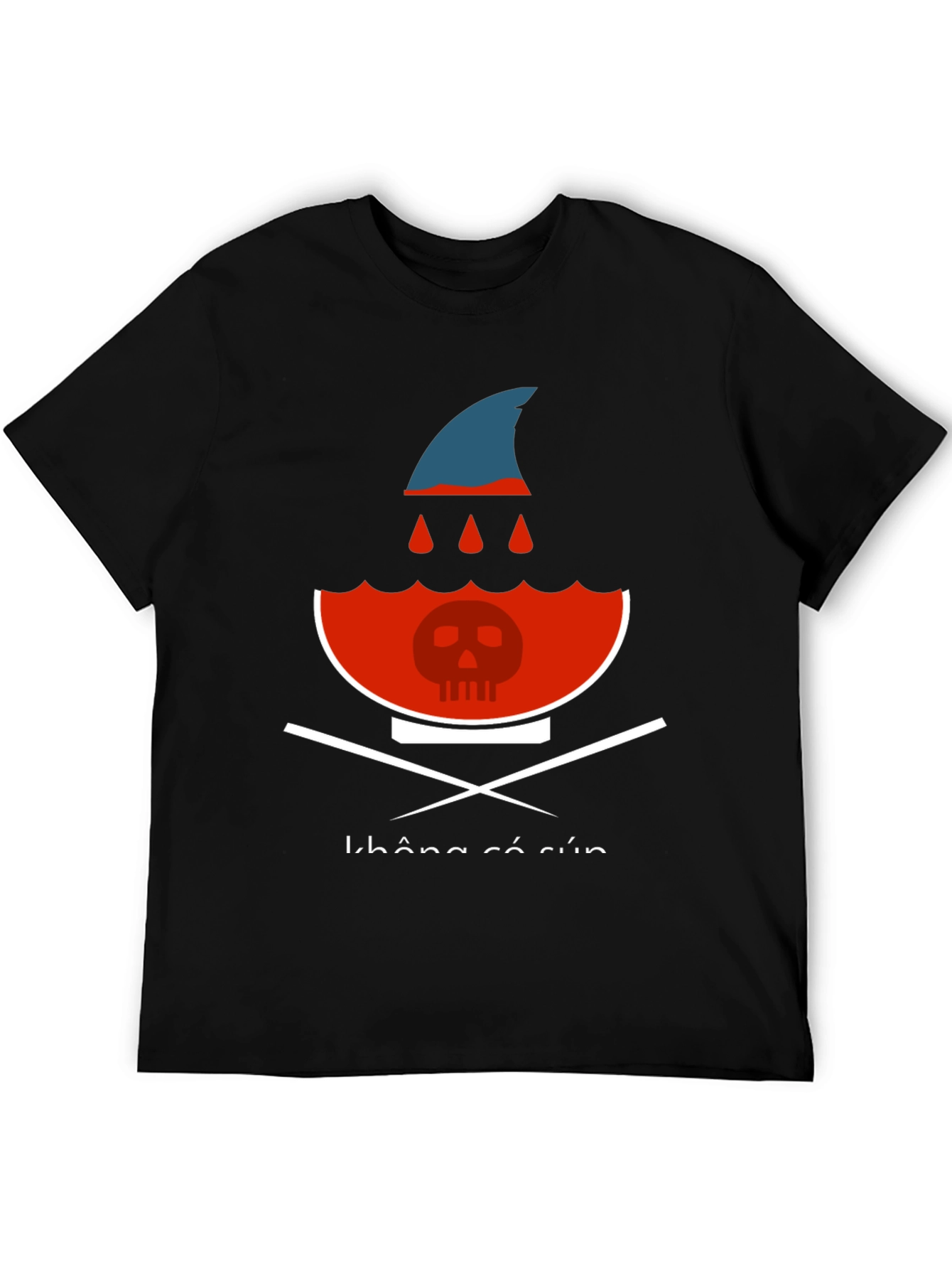 Shark Fin Soup Skull Graphic Tee