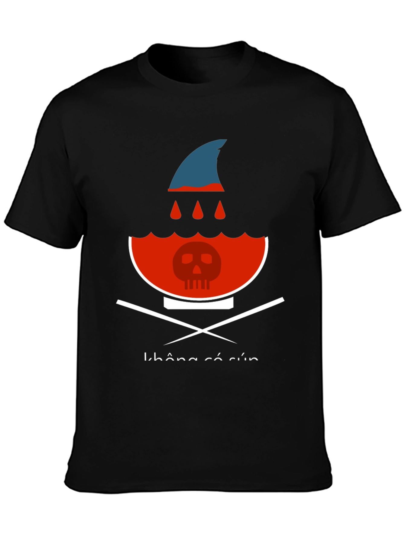 Shark Fin Soup Skull Graphic Tee